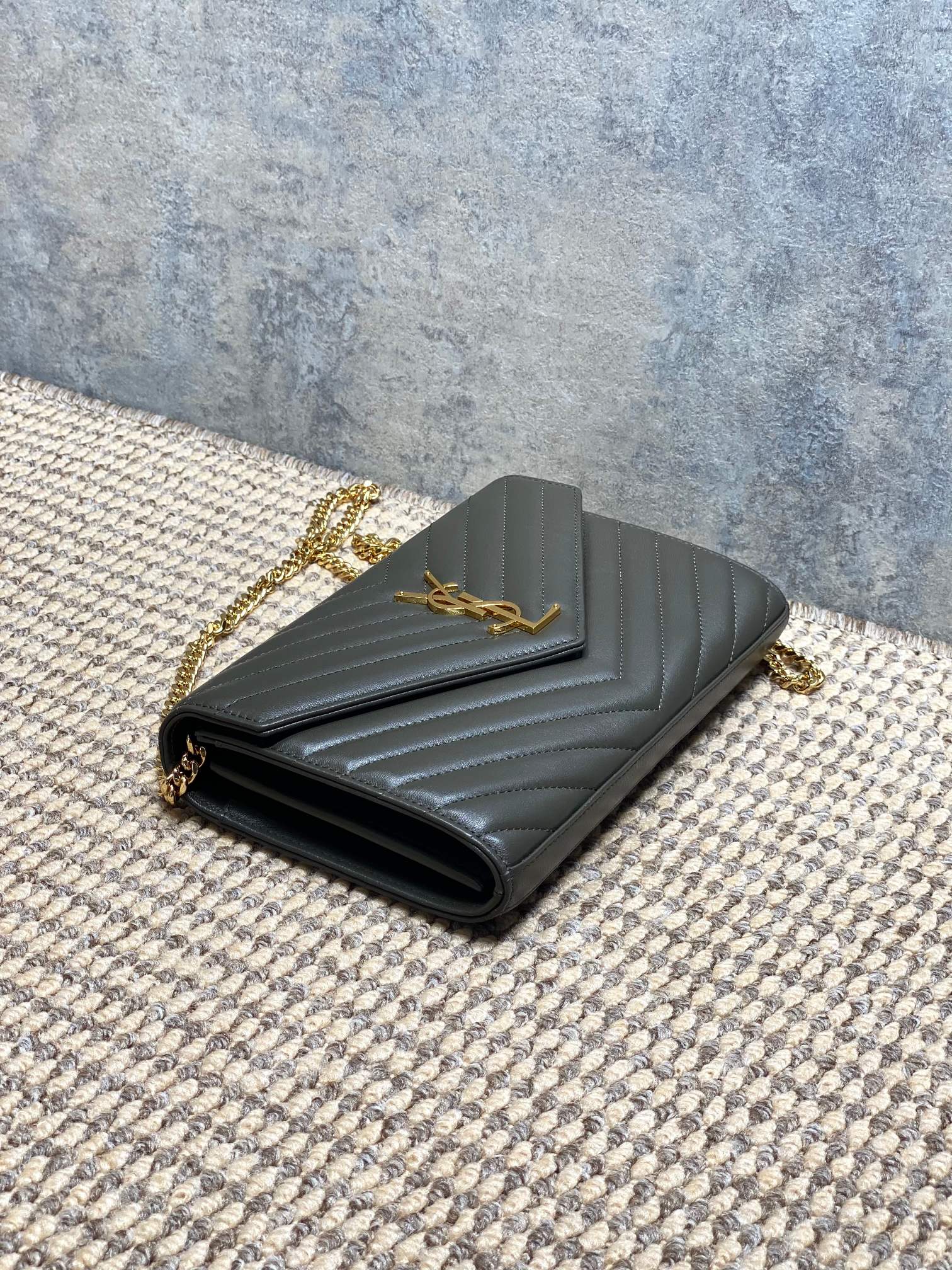 Ysl Clutch Bag Sheepskin L-s