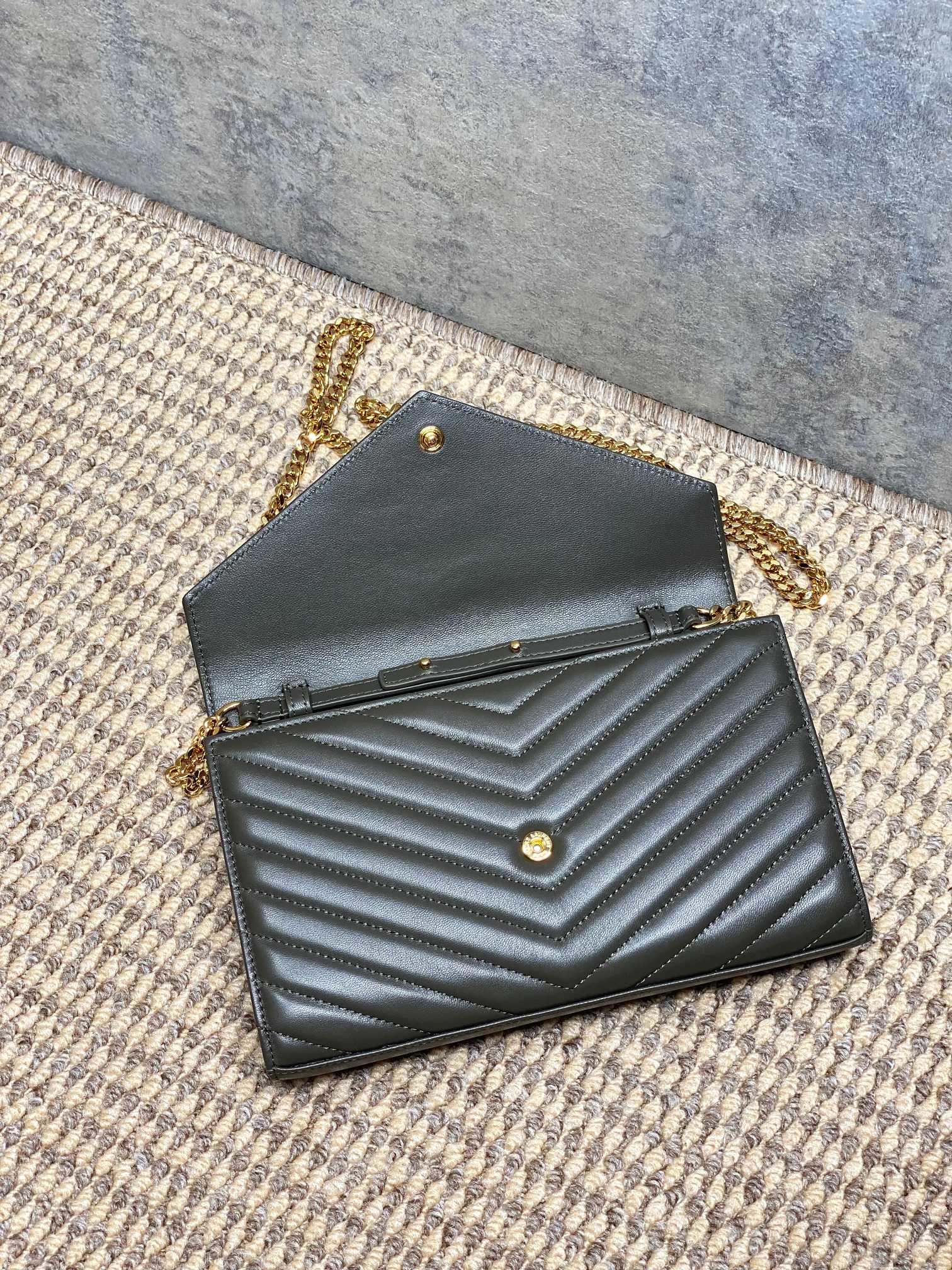 Ysl Clutch Bag Sheepskin L-s