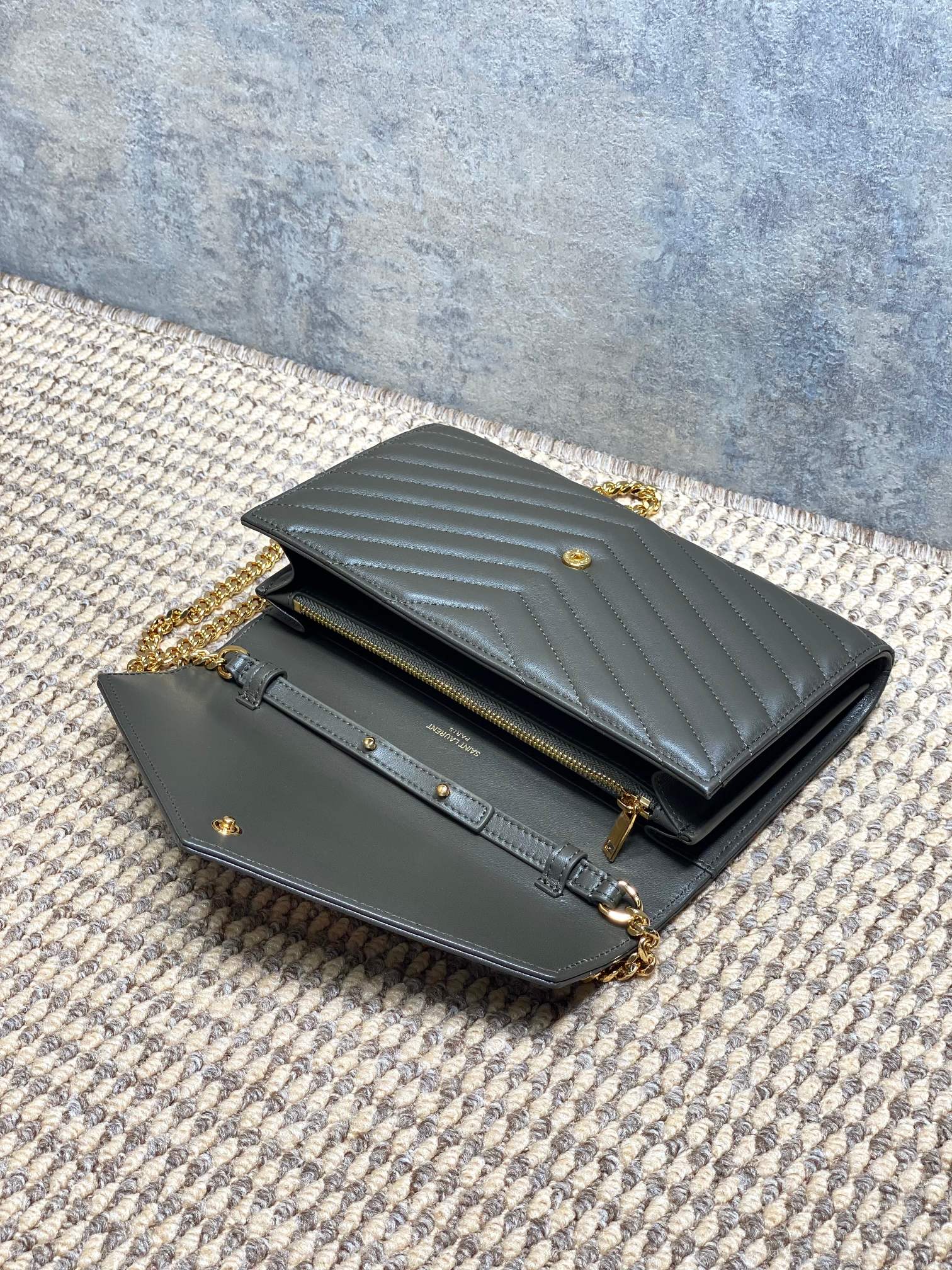 Ysl Clutch Bag Sheepskin L-s