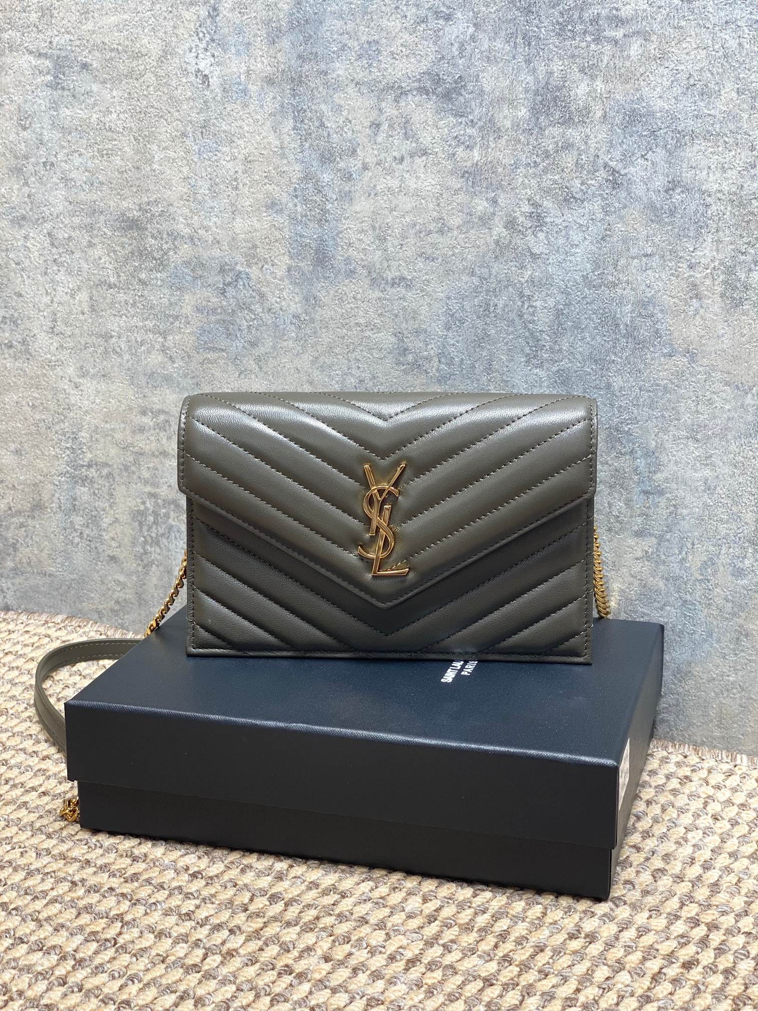 Ysl Clutch Bag Sheepskin L-s