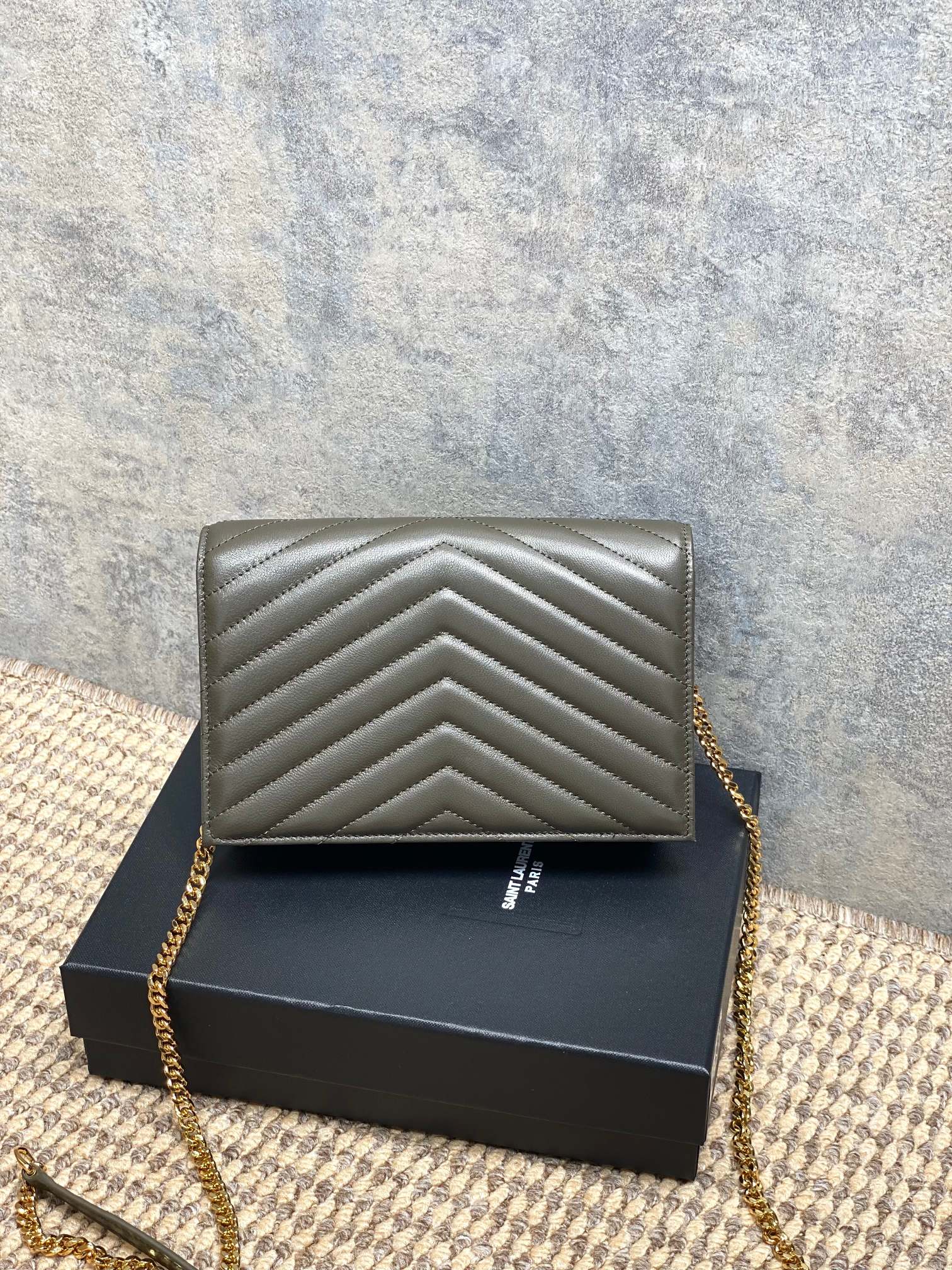 Ysl Clutch Bag Sheepskin L-s