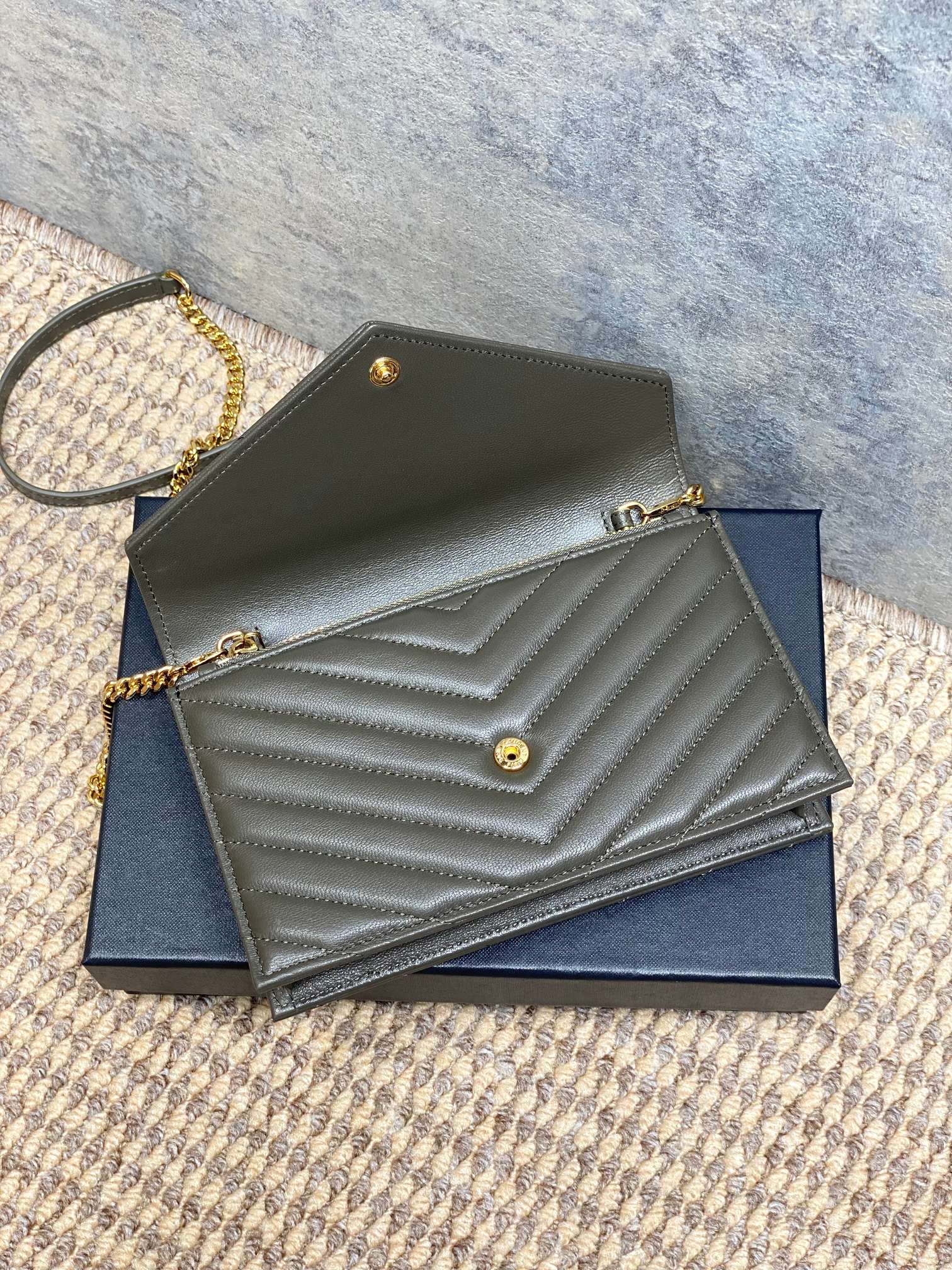 Ysl Clutch Bag Sheepskin L-s