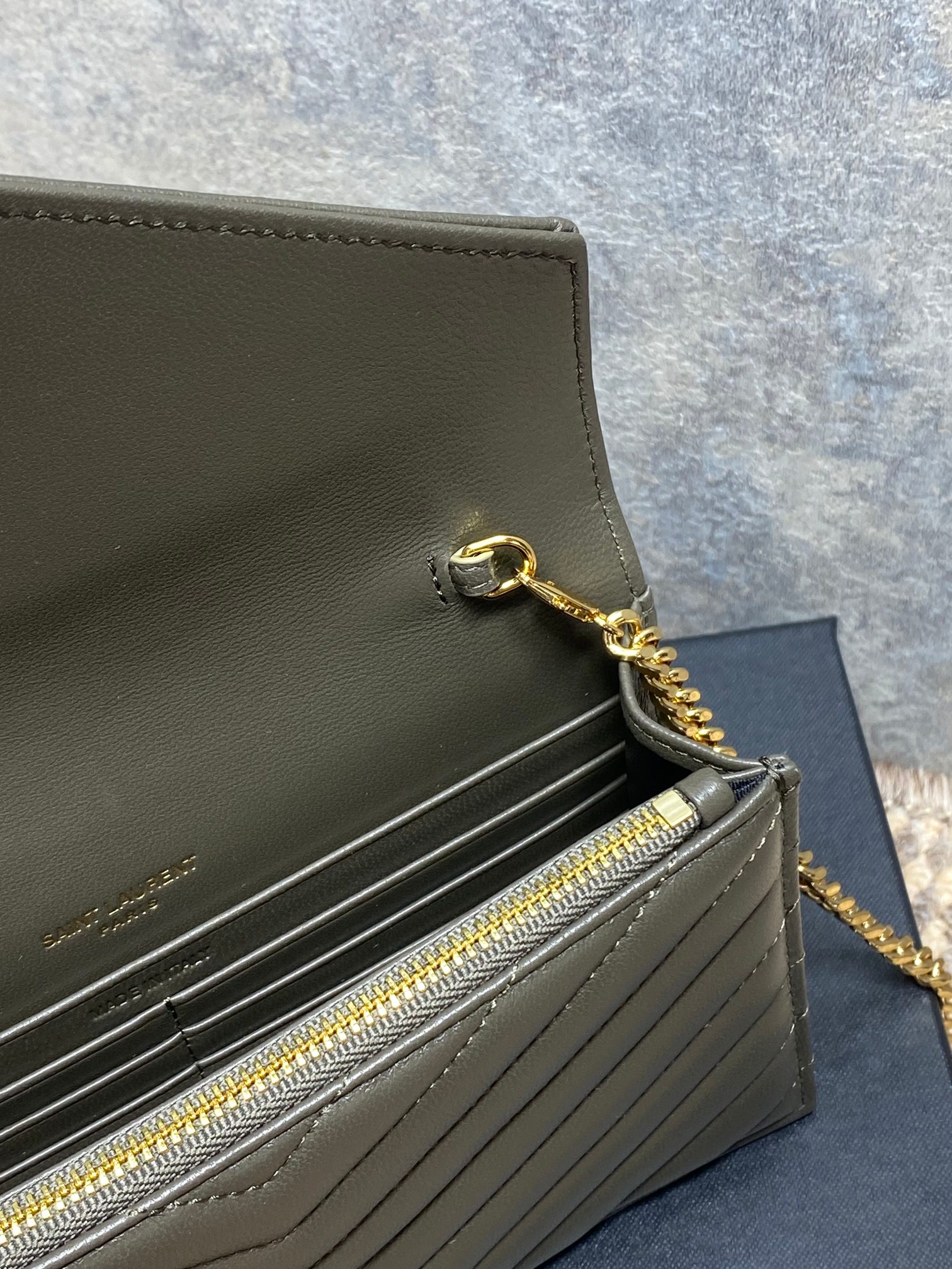 Ysl Clutch Bag Sheepskin L-s