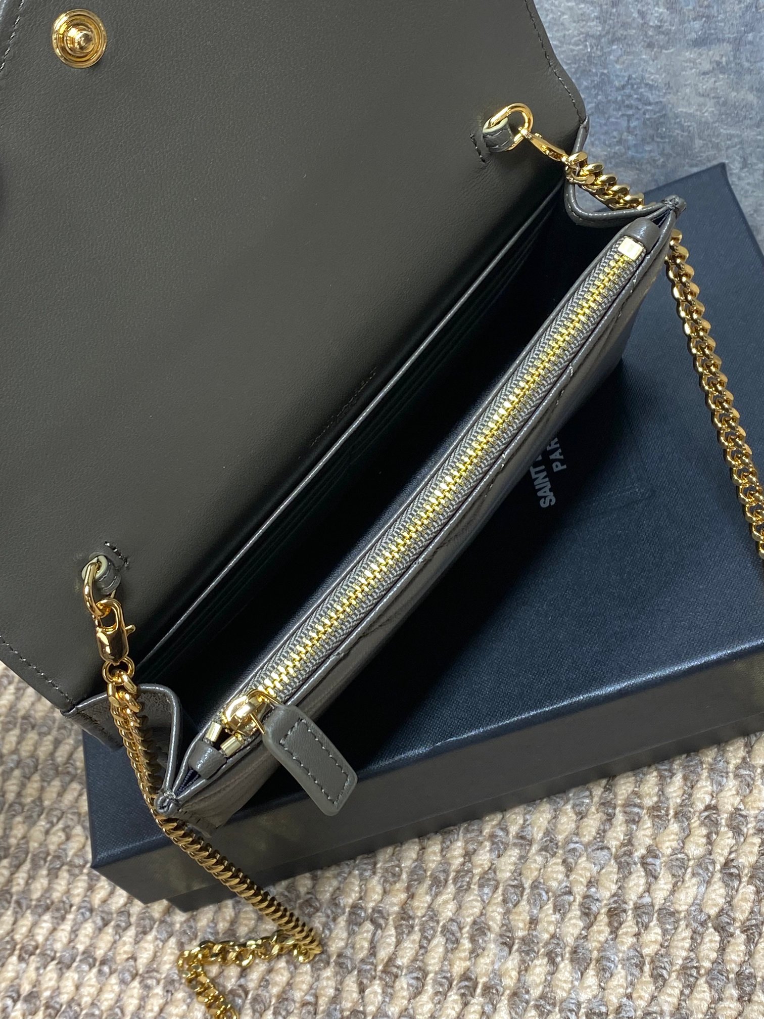 Ysl Clutch Bag Sheepskin L-s
