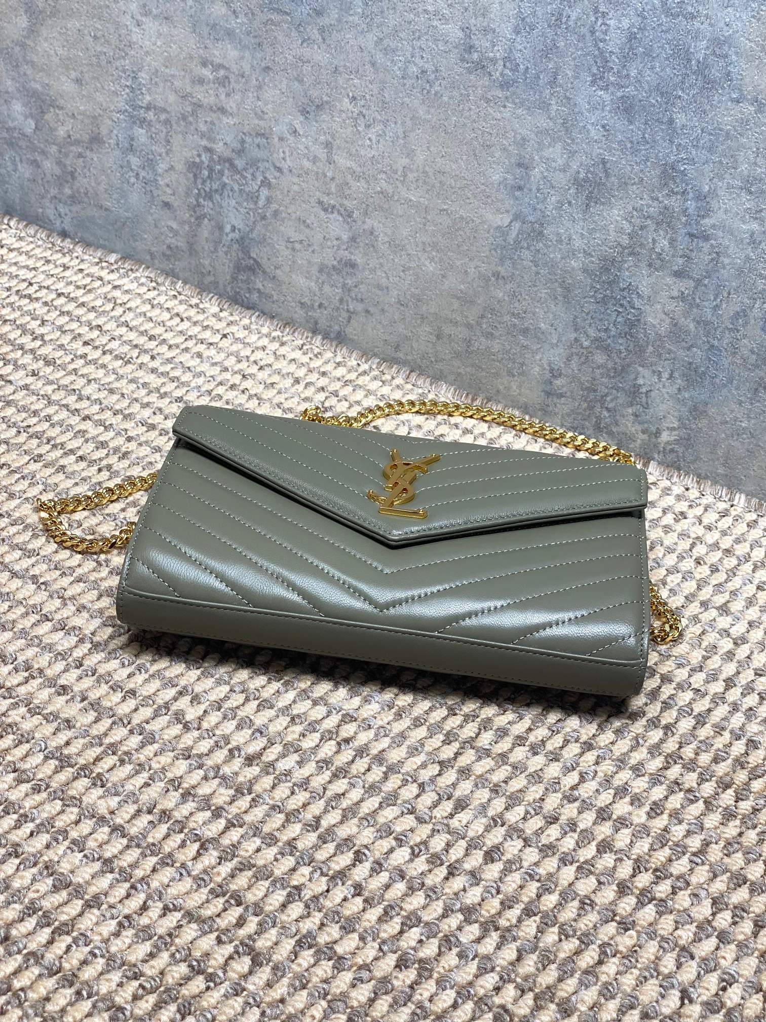 Ysl Clutch Bag Sheepskin L-s