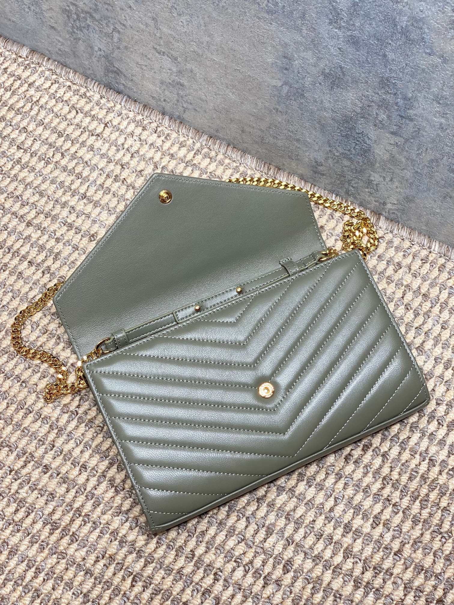 Ysl Clutch Bag Sheepskin L-s