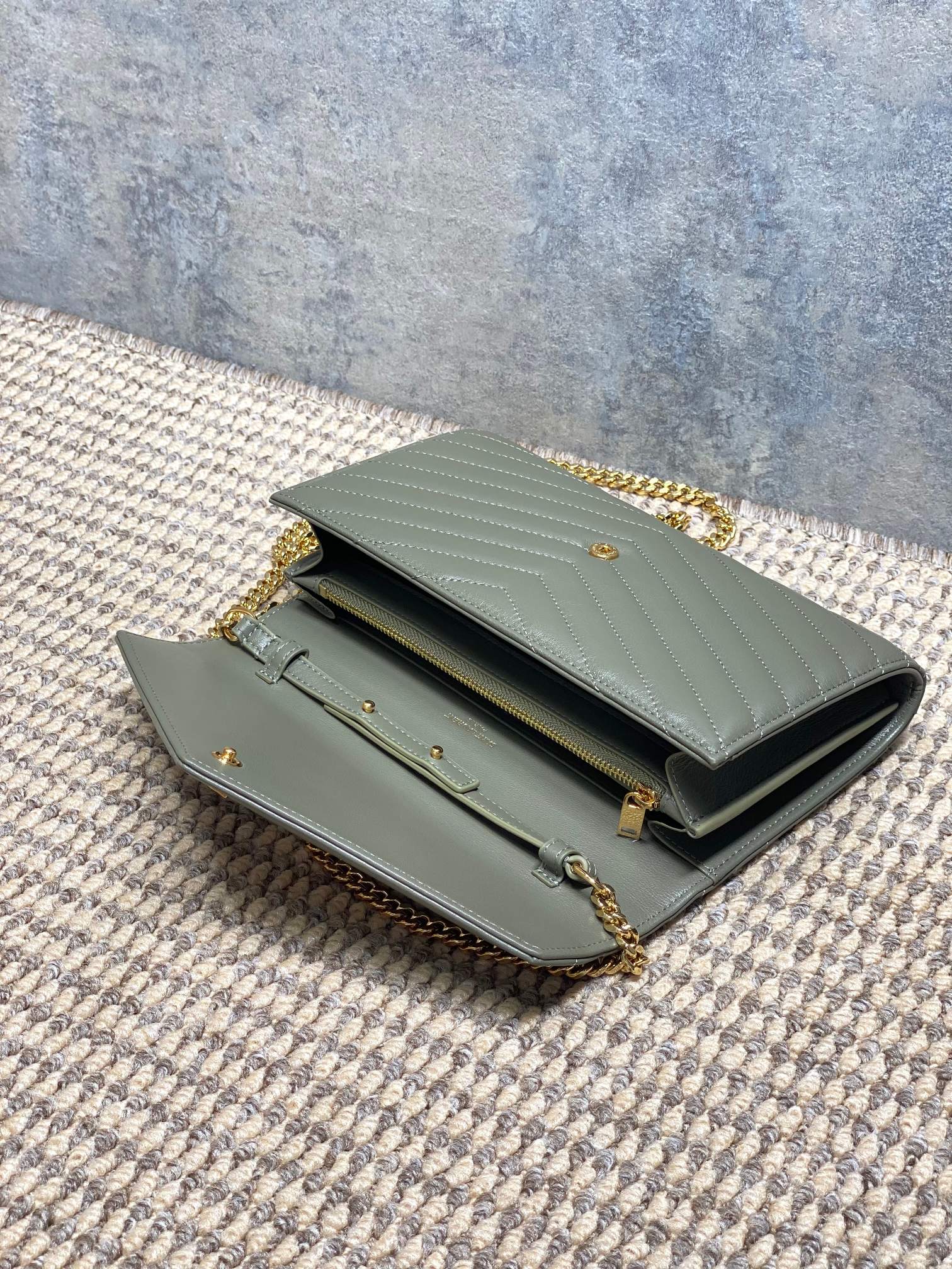 Ysl Clutch Bag Sheepskin L-s