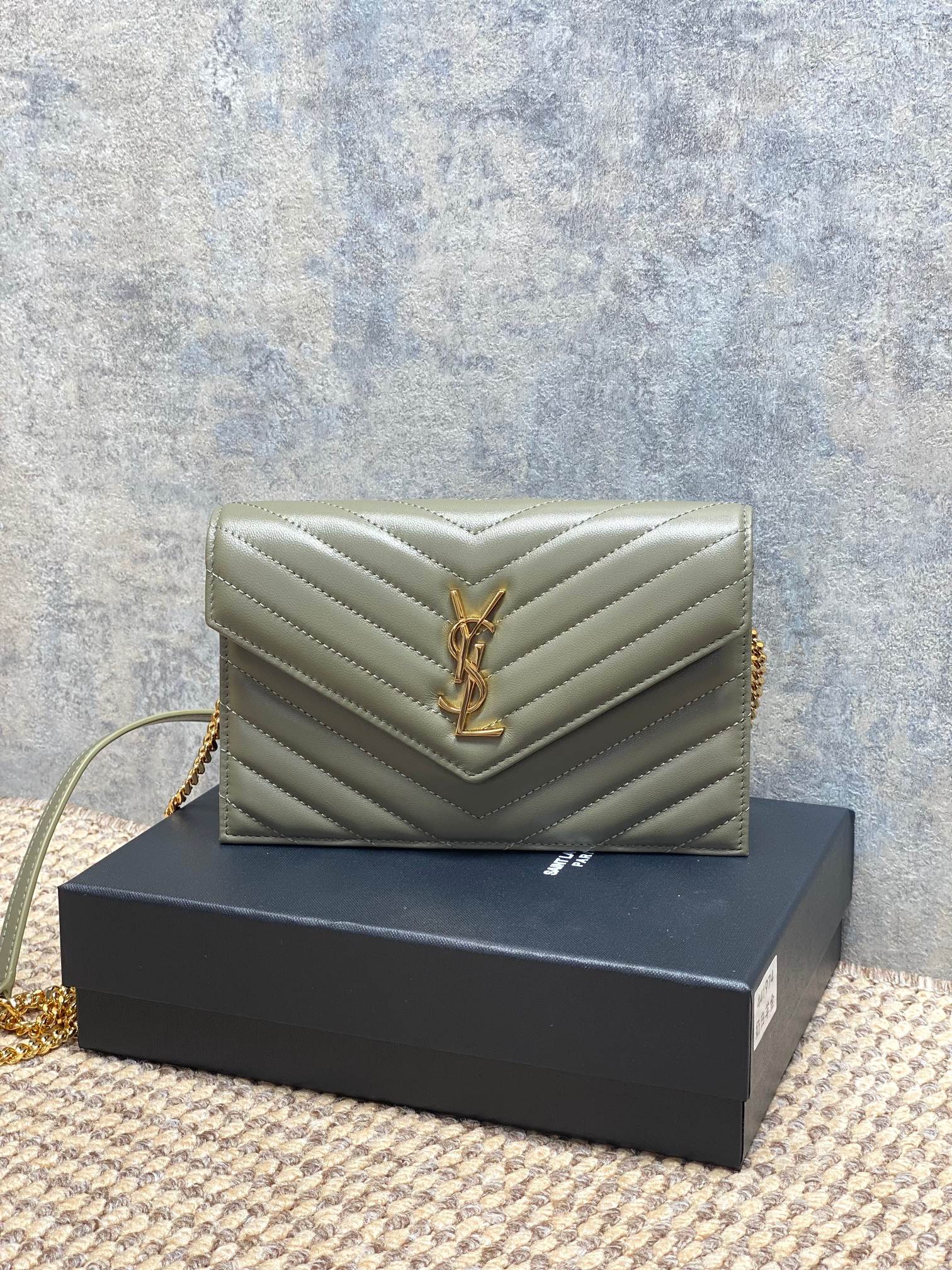 Ysl Clutch Bag Sheepskin L-s