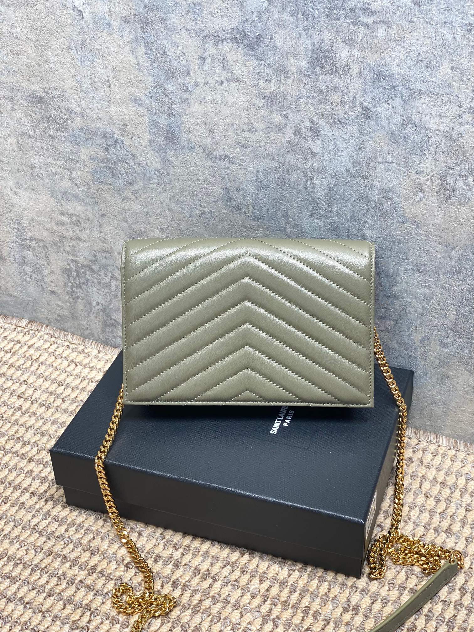 Ysl Clutch Bag Sheepskin L-s