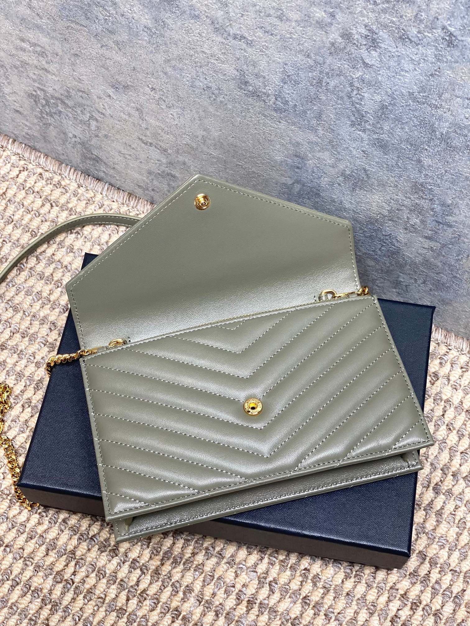 Ysl Clutch Bag Sheepskin L-s