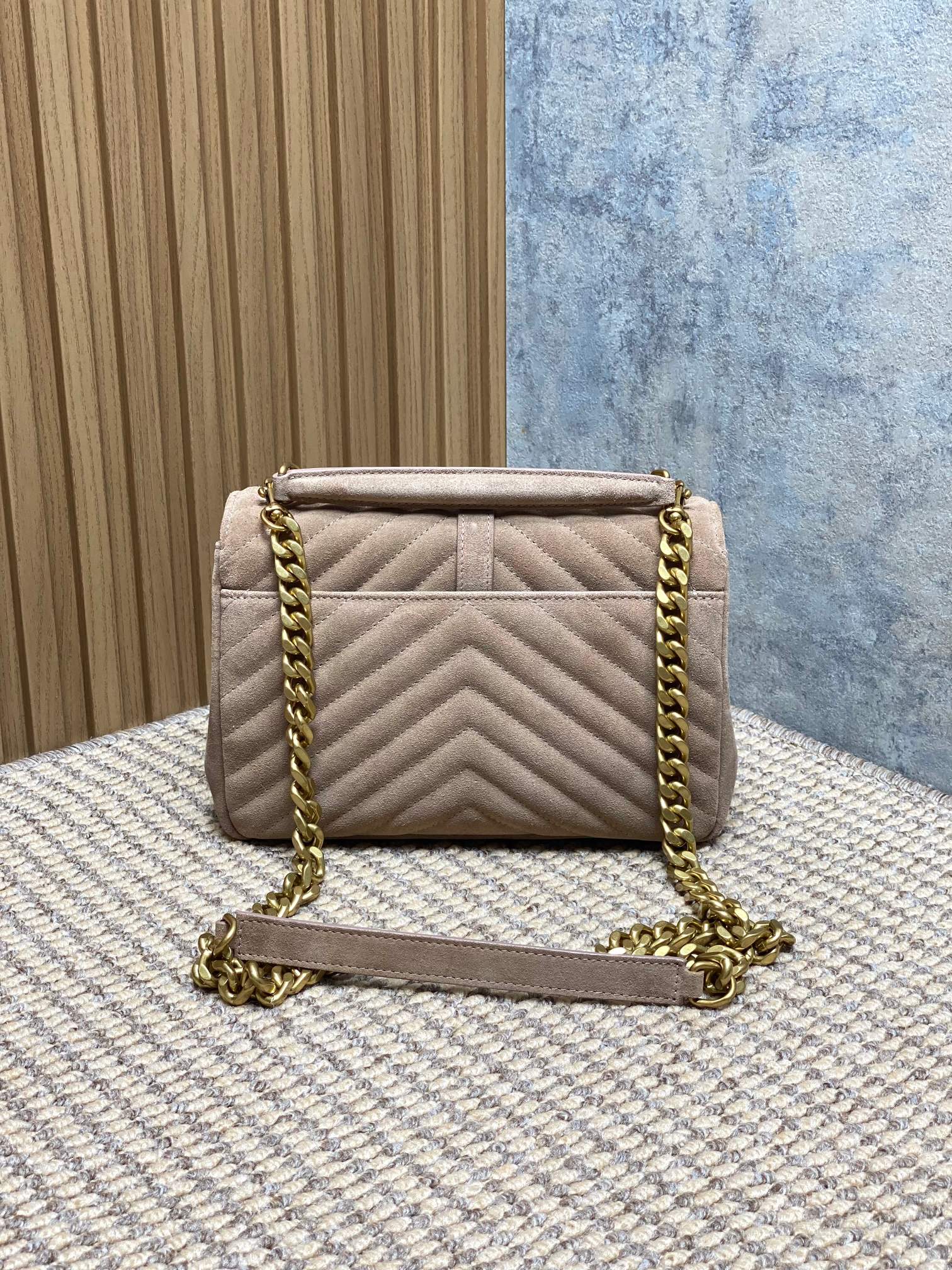 Ysl Tote Bag Real Leather Gold 24cm-l-s