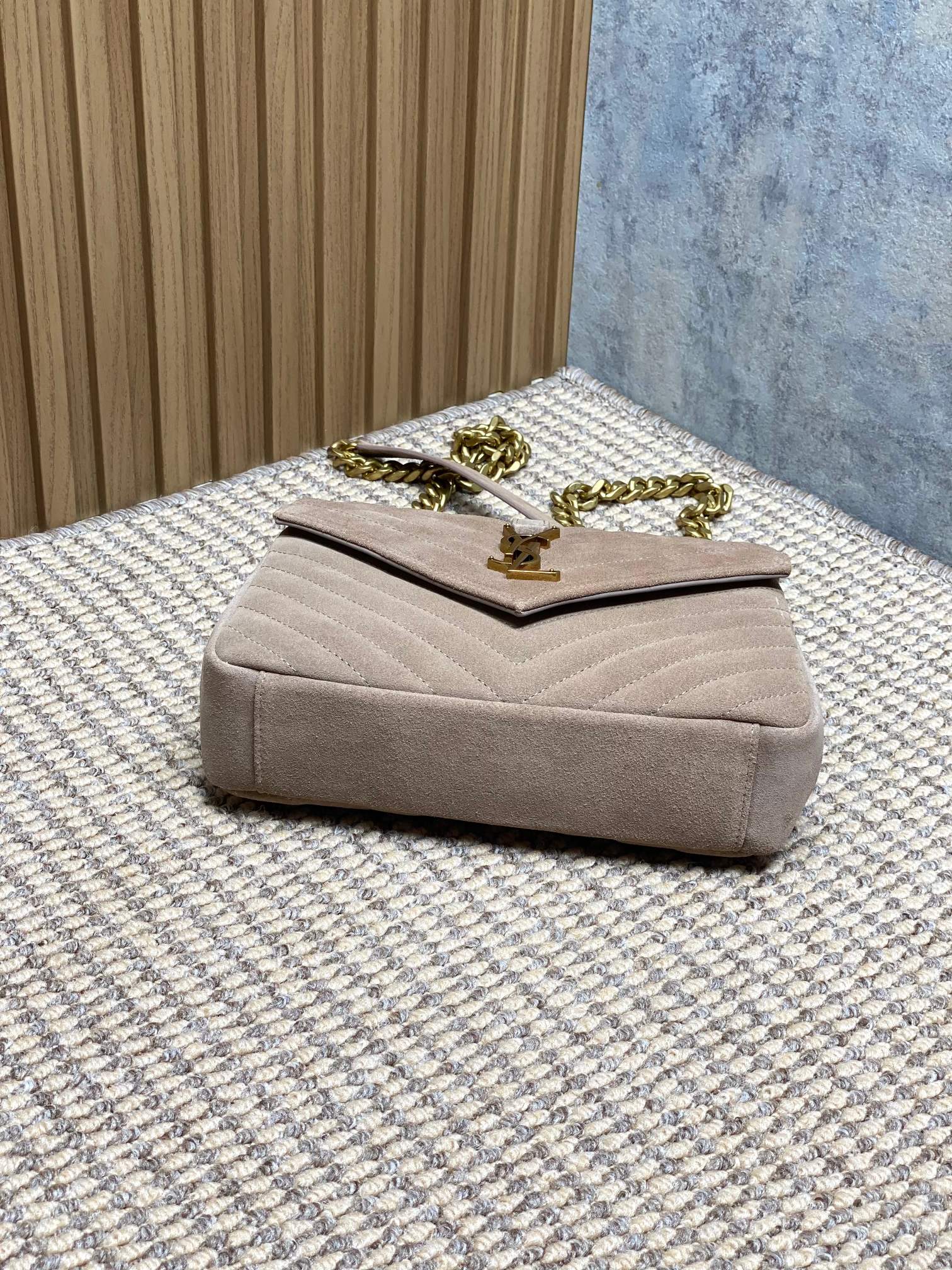 Ysl Tote Bag Real Leather Gold 24cm-l-s