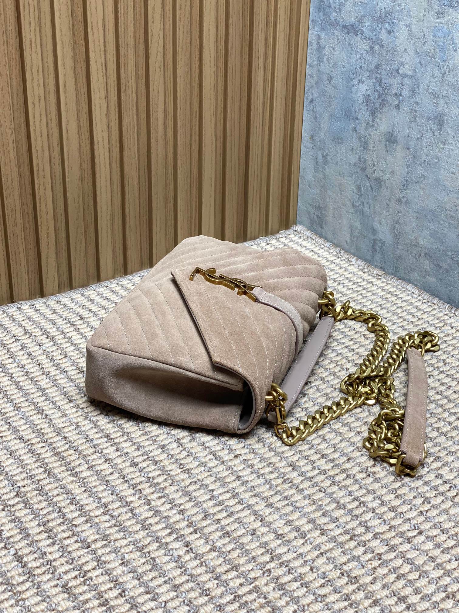 Ysl Tote Bag Real Leather Gold 24cm-l-s