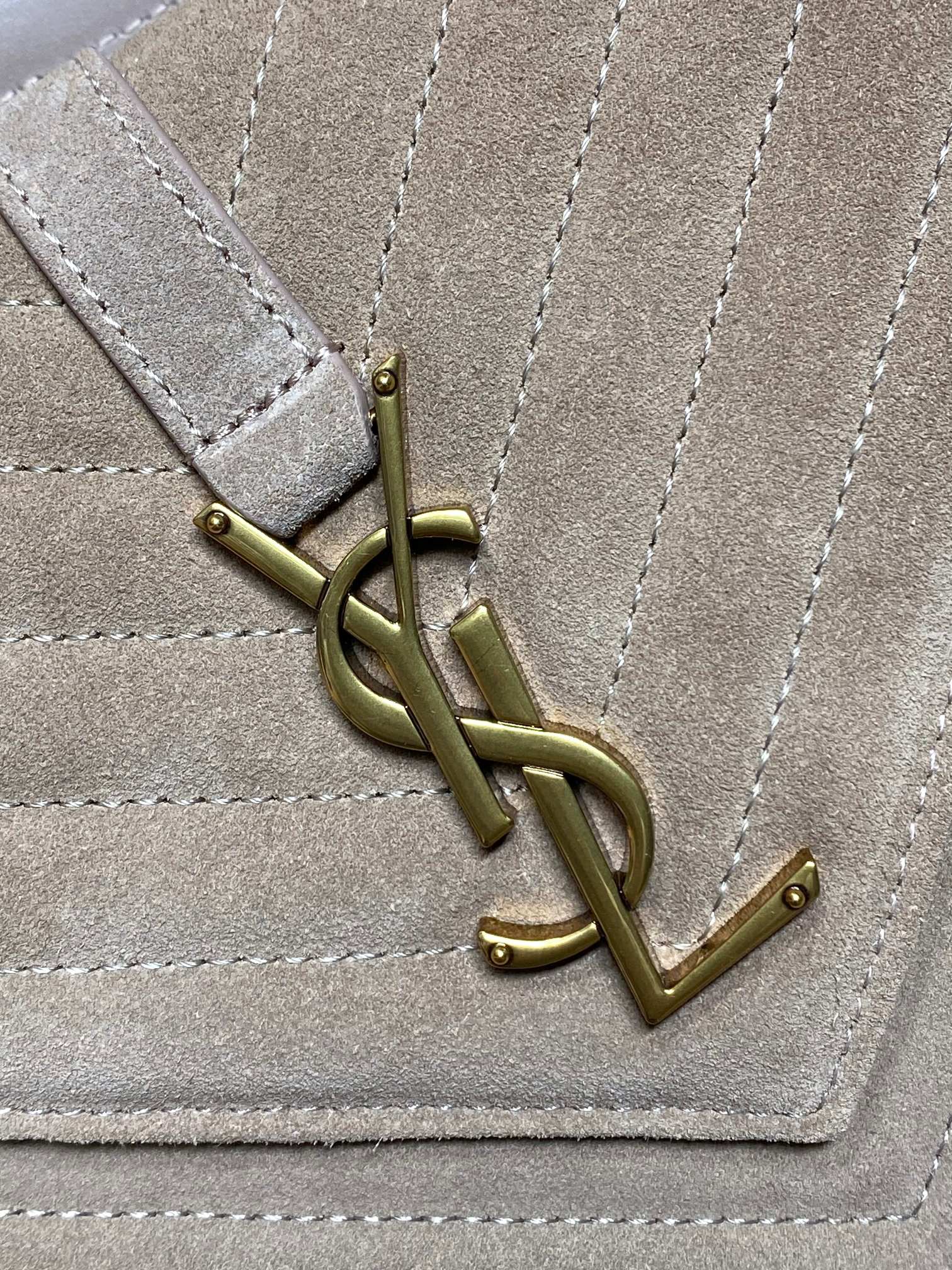 Ysl Tote Bag Real Leather Gold 24cm-l-s