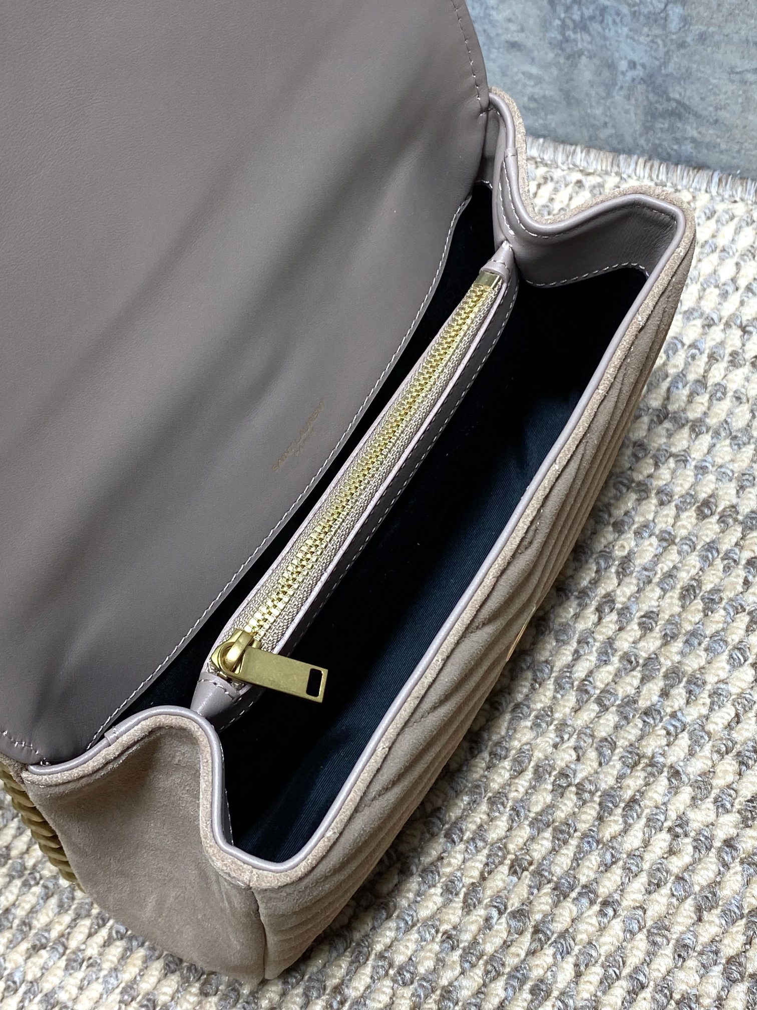 Ysl Tote Bag Real Leather Gold 24cm-l-s