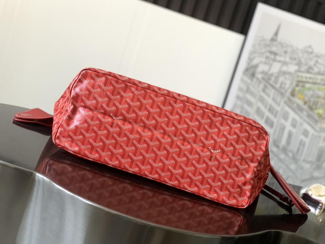 Goyard Basic Bag Canvas Red M-l-s