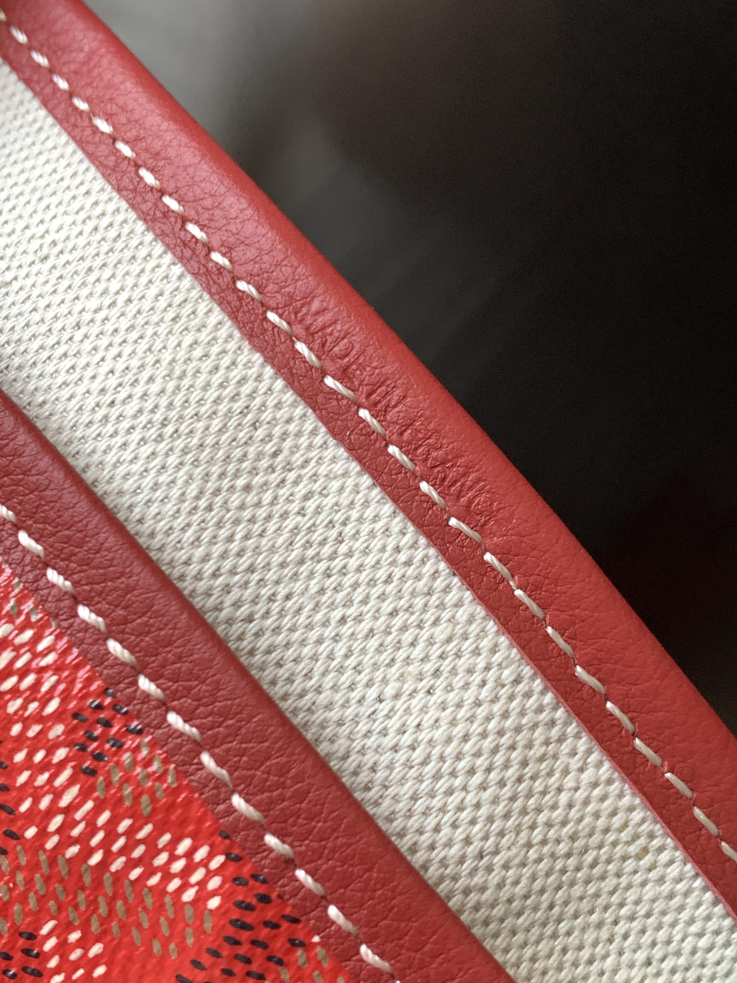 Goyard Basic Bag Canvas Red M-l-s