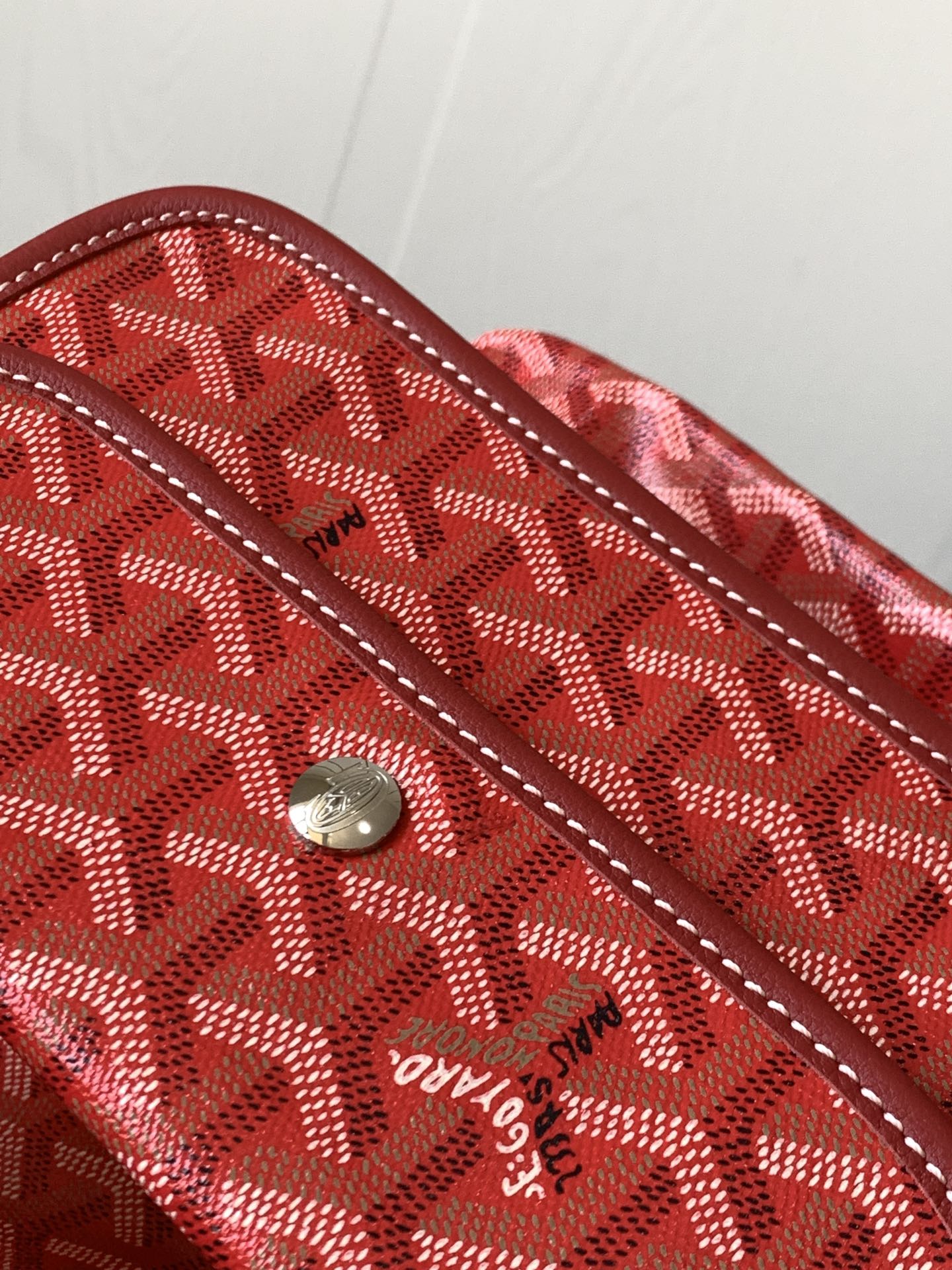 Goyard Basic Bag Canvas Red M-l-s