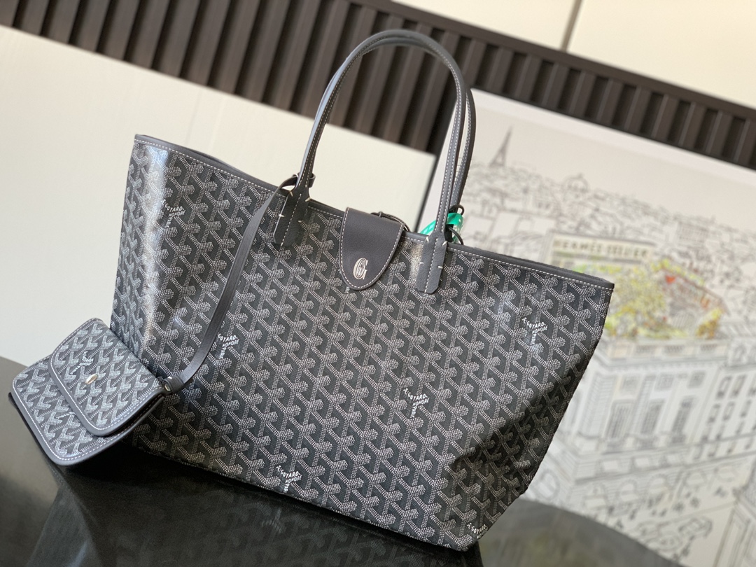 Goyard Basic Bag Canvas Gray M-l-s