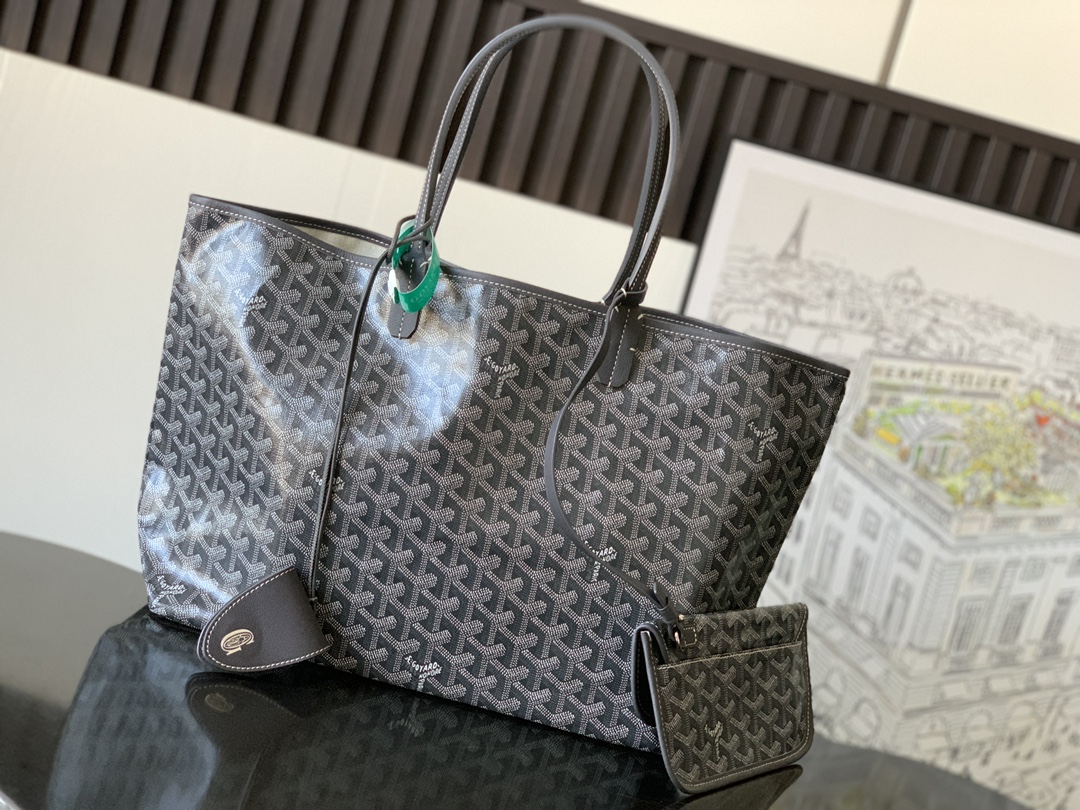 Goyard Basic Bag Canvas Gray M-l-s