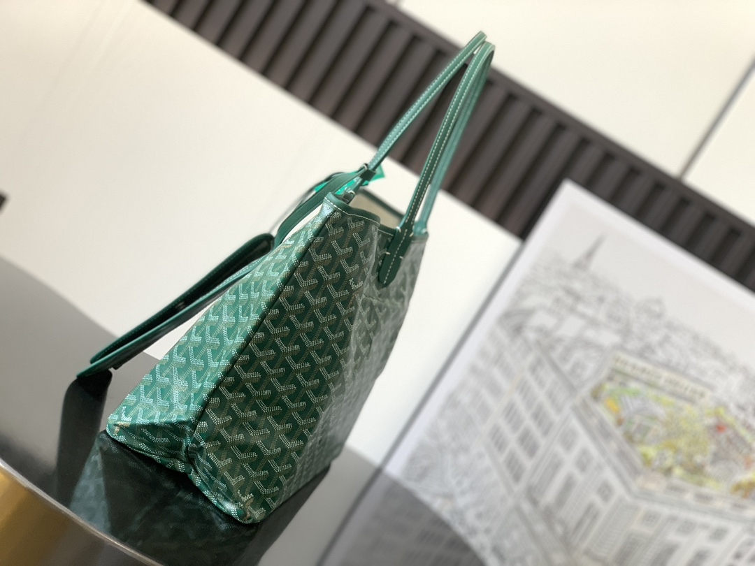 Goyard Basic Bag Canvas Green M-l-s
