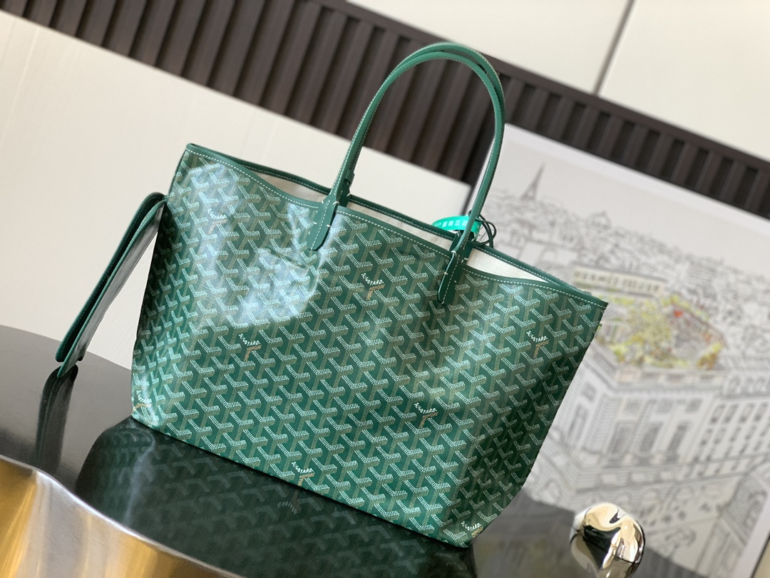 Goyard Basic Bag Canvas Green M-l-s