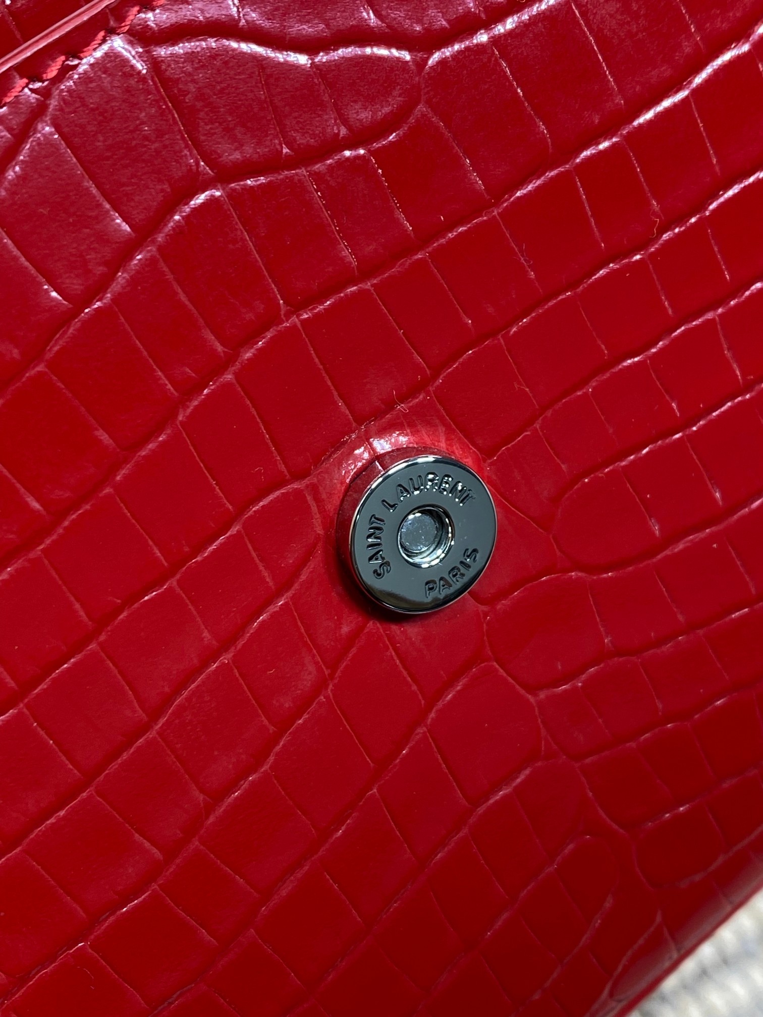 Ysl Basic Bag Cow Leather Silver L-s