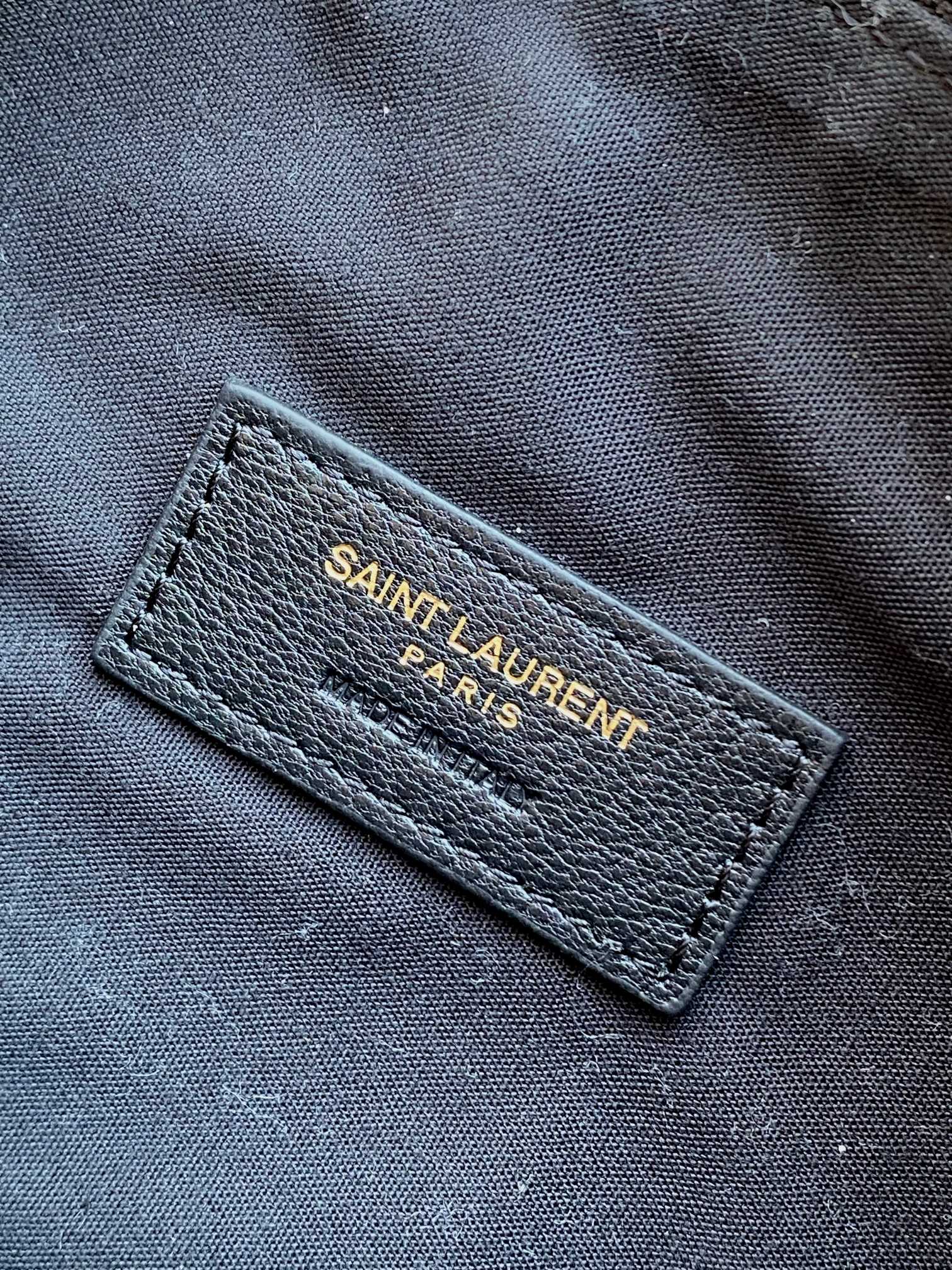 Ysl Basic Bag Sheepskin Black 10cm-m-l-s