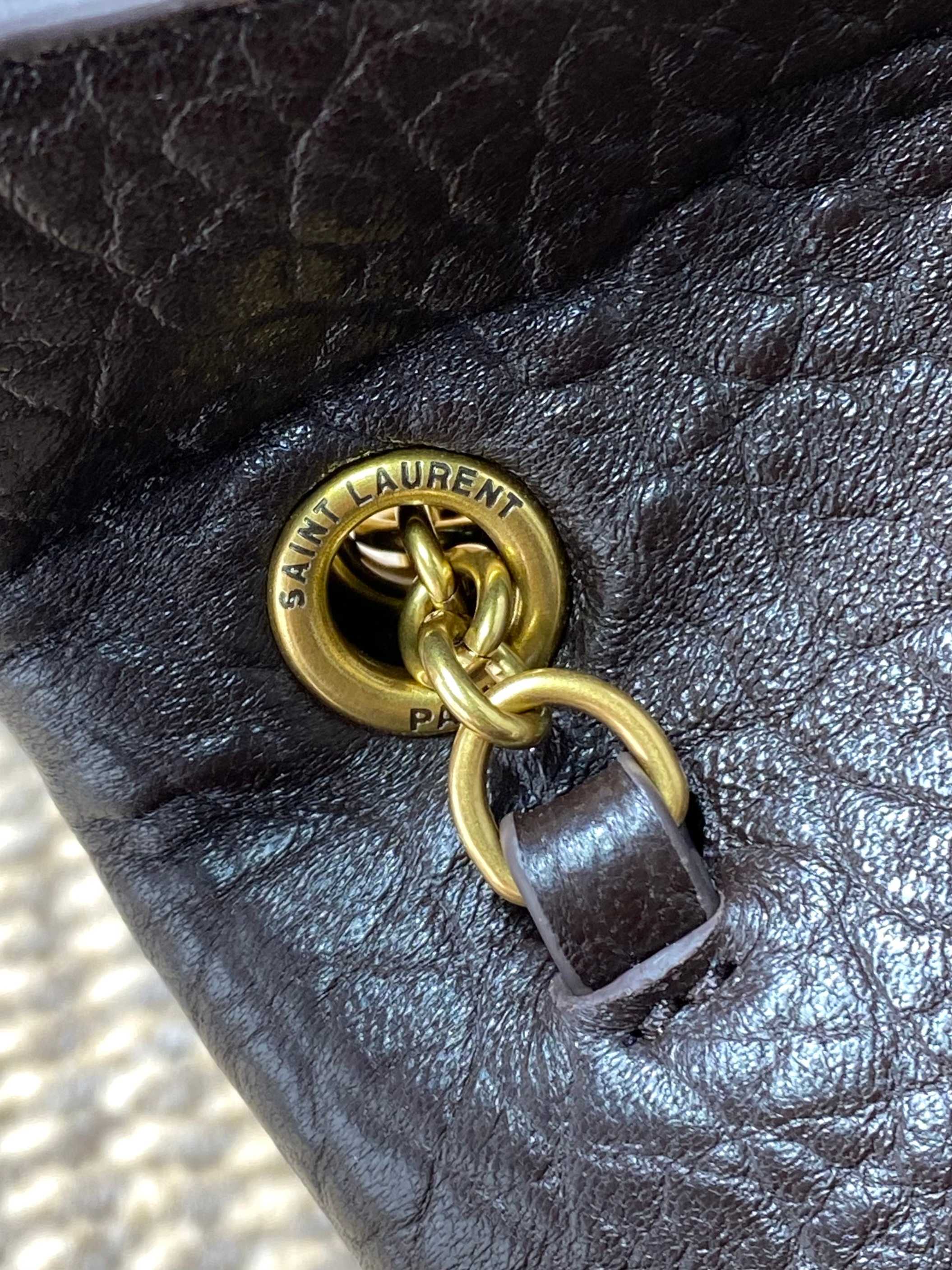 Ysl Basic Bag Sheepskin Gold M-l-s