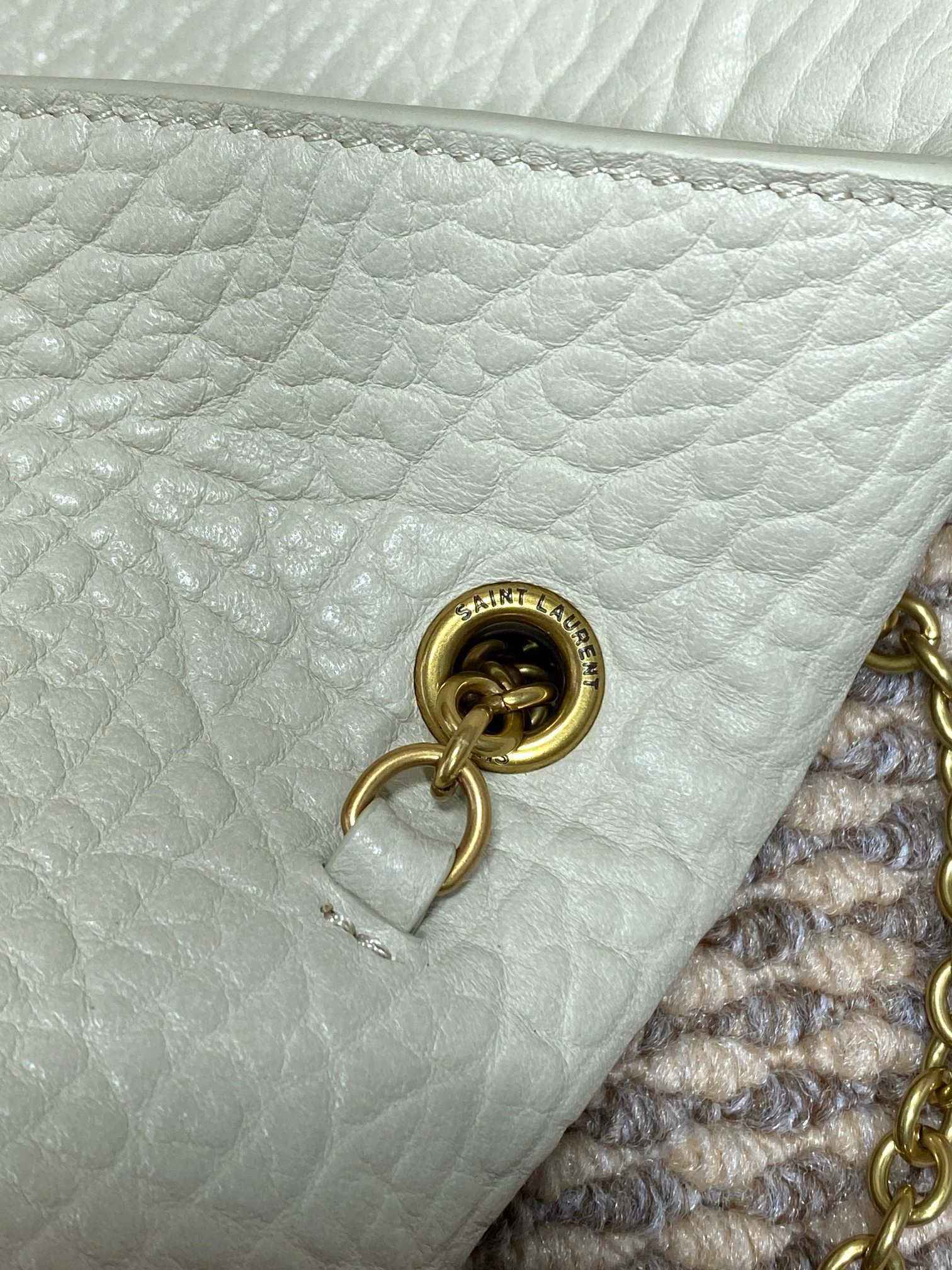 Ysl Basic Bag Sheepskin Gold M-l-s