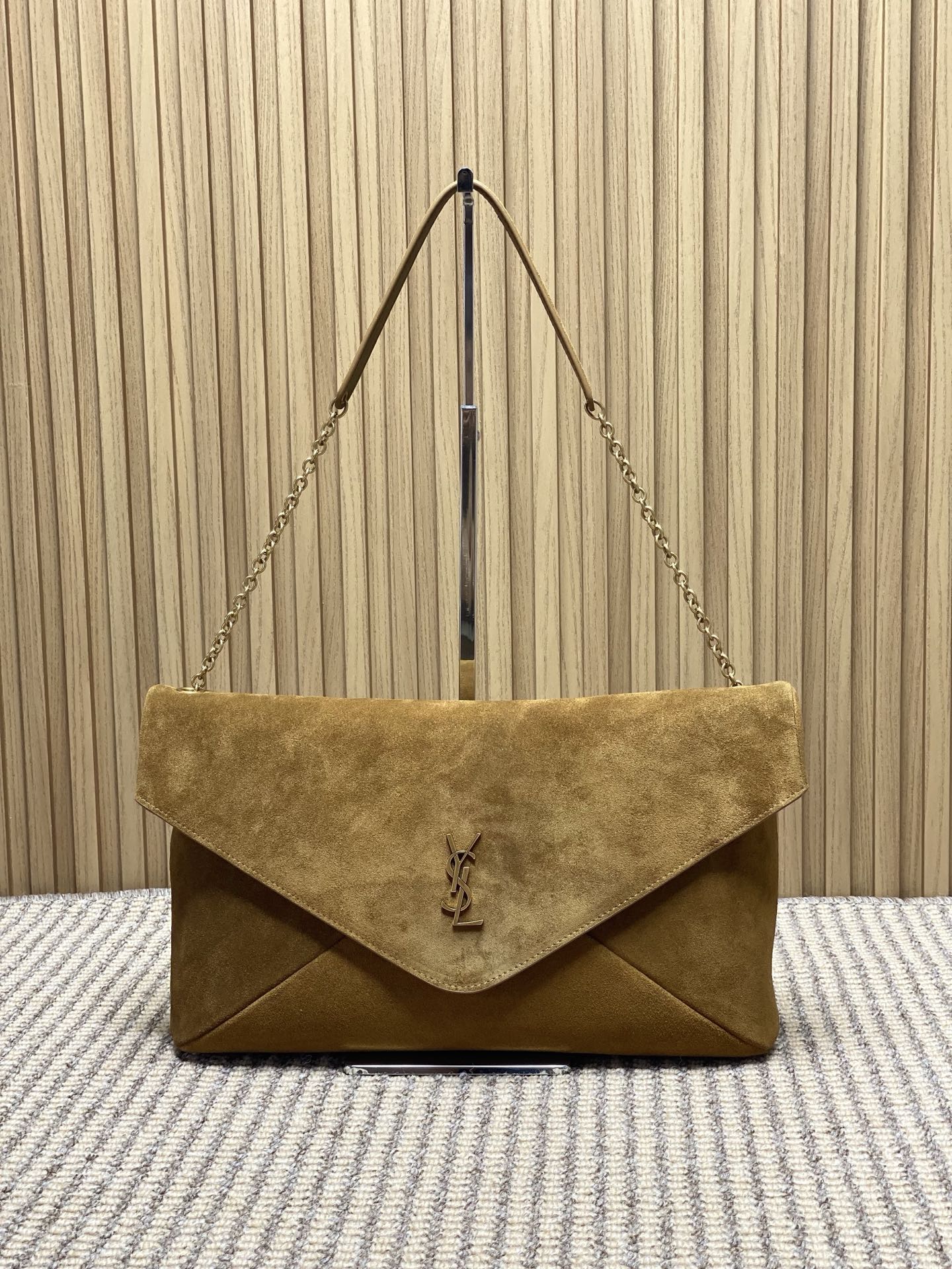 Ysl Basic Bag Sheepskin Gold M-l-s