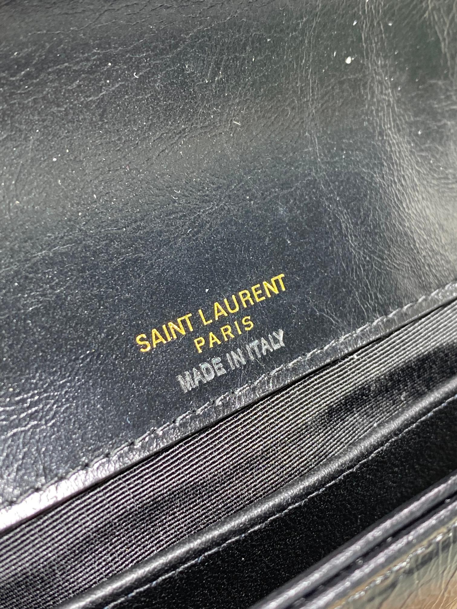 Ysl Messenger Bag Cow Leather Gold M-l-s