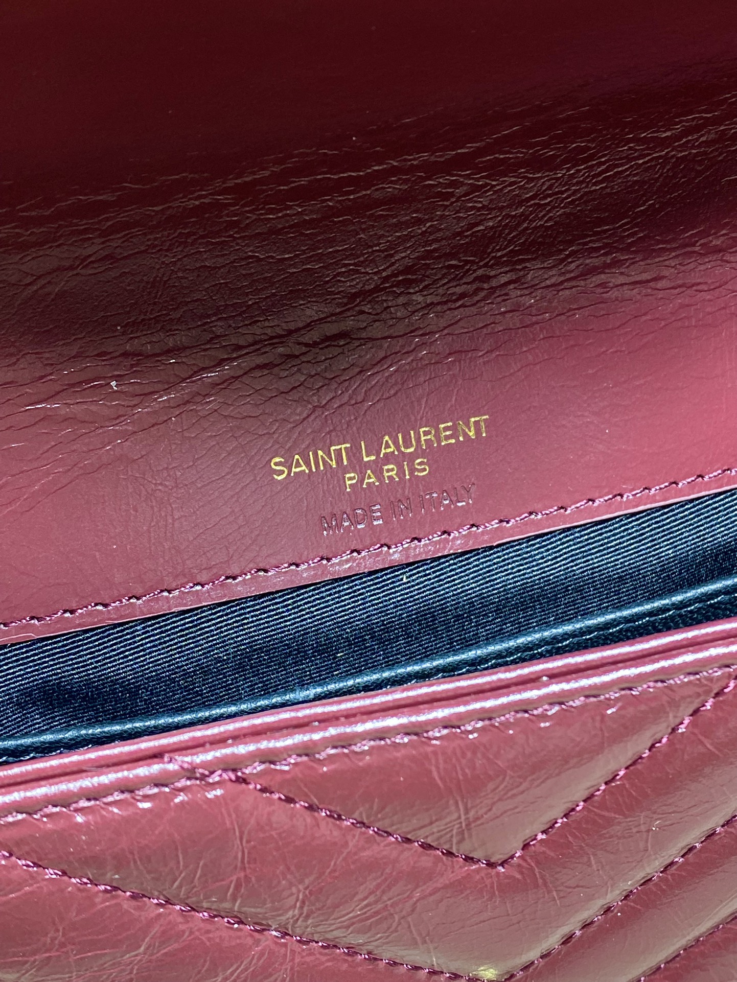 Ysl Messenger Bag Cow Leather Gold M-l-s