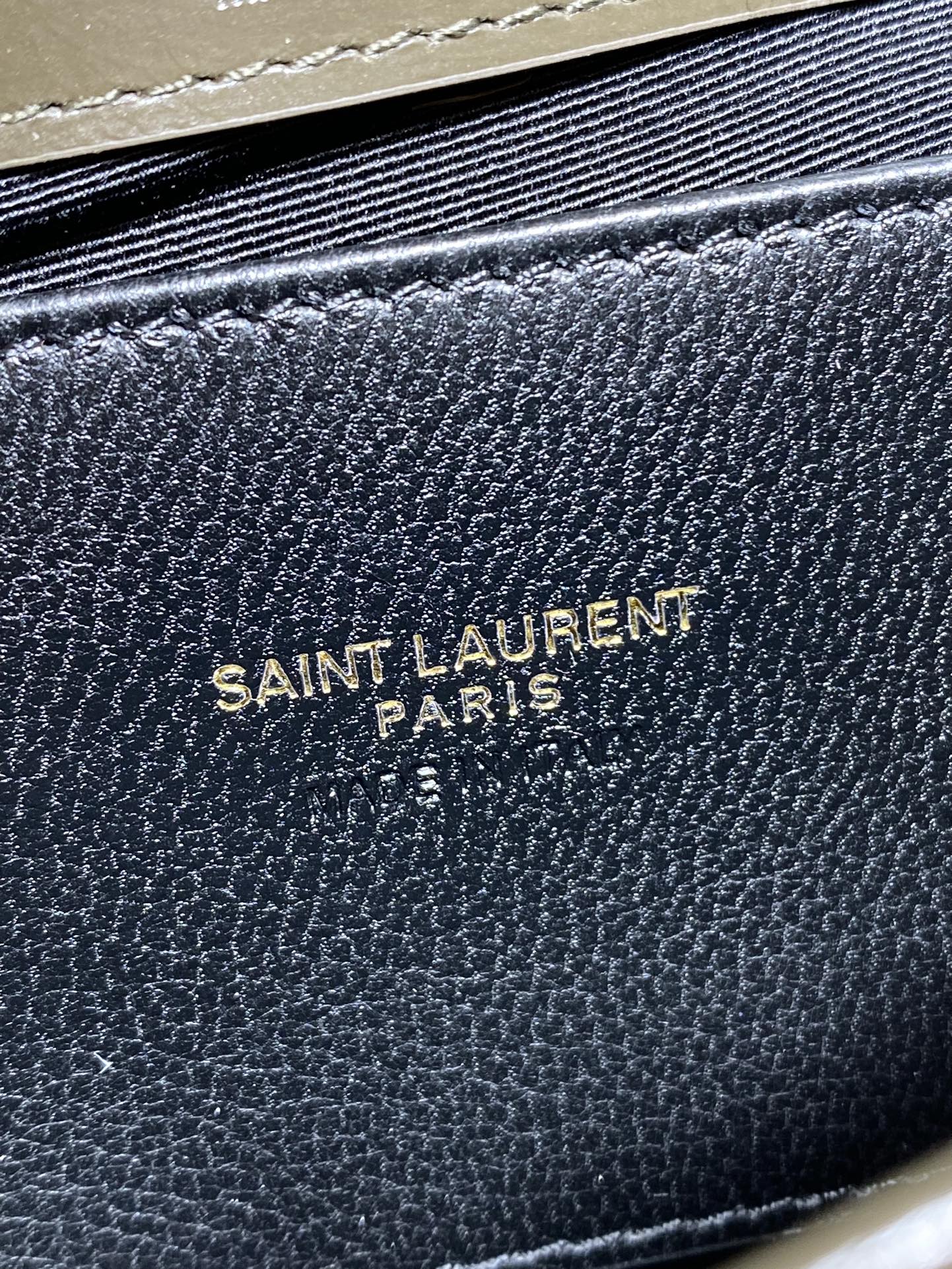 Ysl Messenger Bag Cow Leather Gold M-l-s