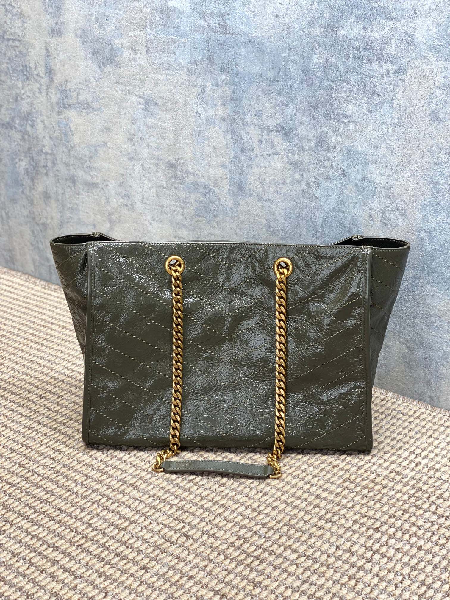 Ysl Tote Bag Cow Leather Black 14cm-l-s