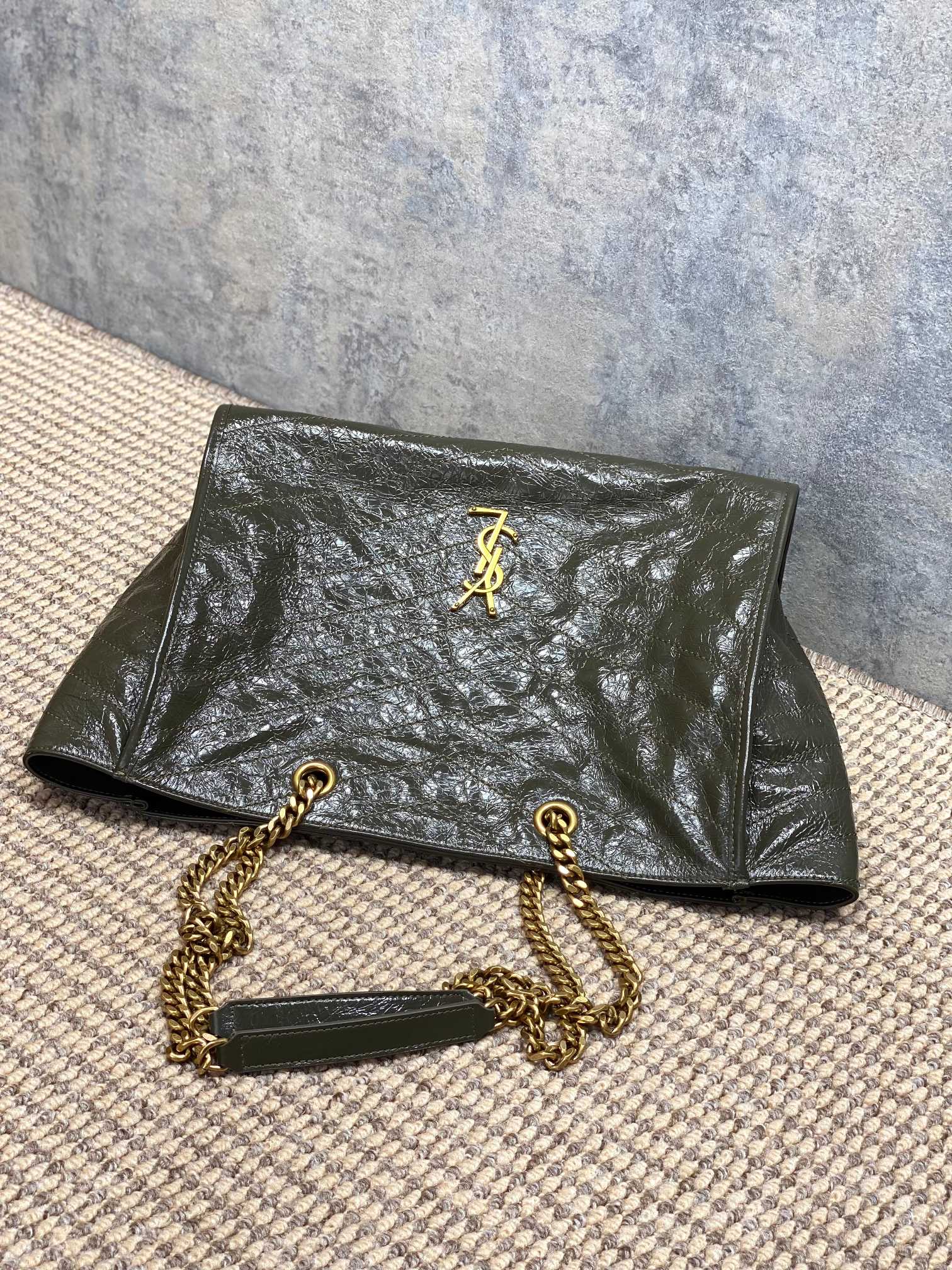 Ysl Tote Bag Cow Leather Black 14cm-l-s