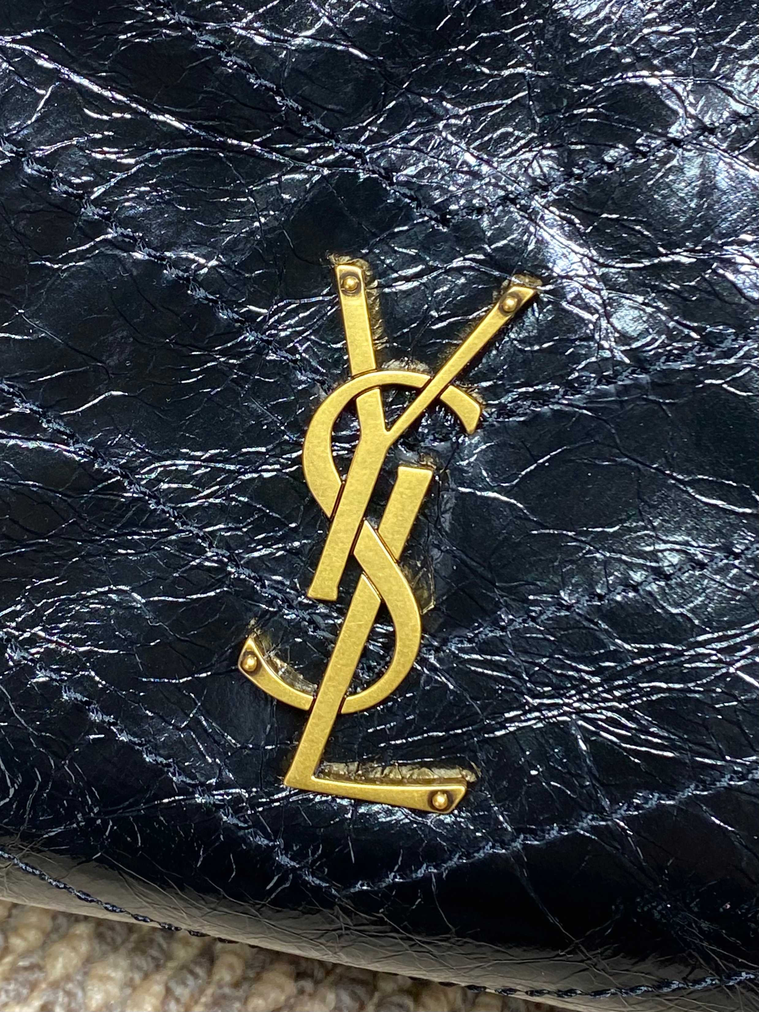 Ysl Tote Bag Cow Leather Black 14cm-l-s