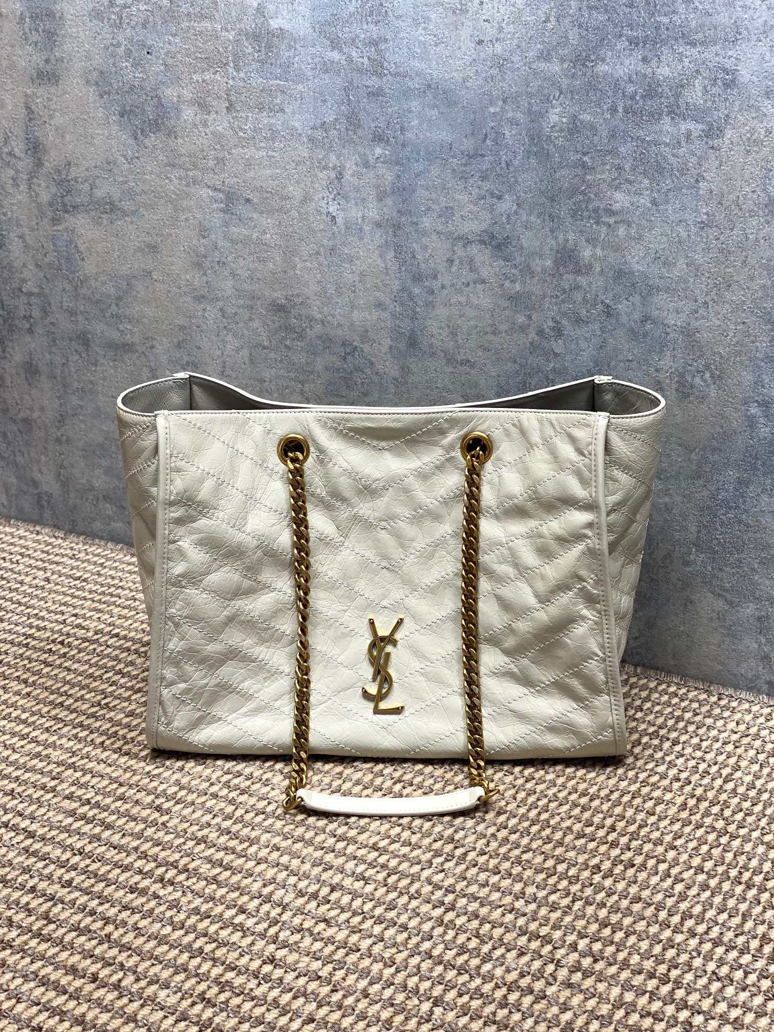 Ysl Tote Bag Cow Leather Black 14cm-l-s