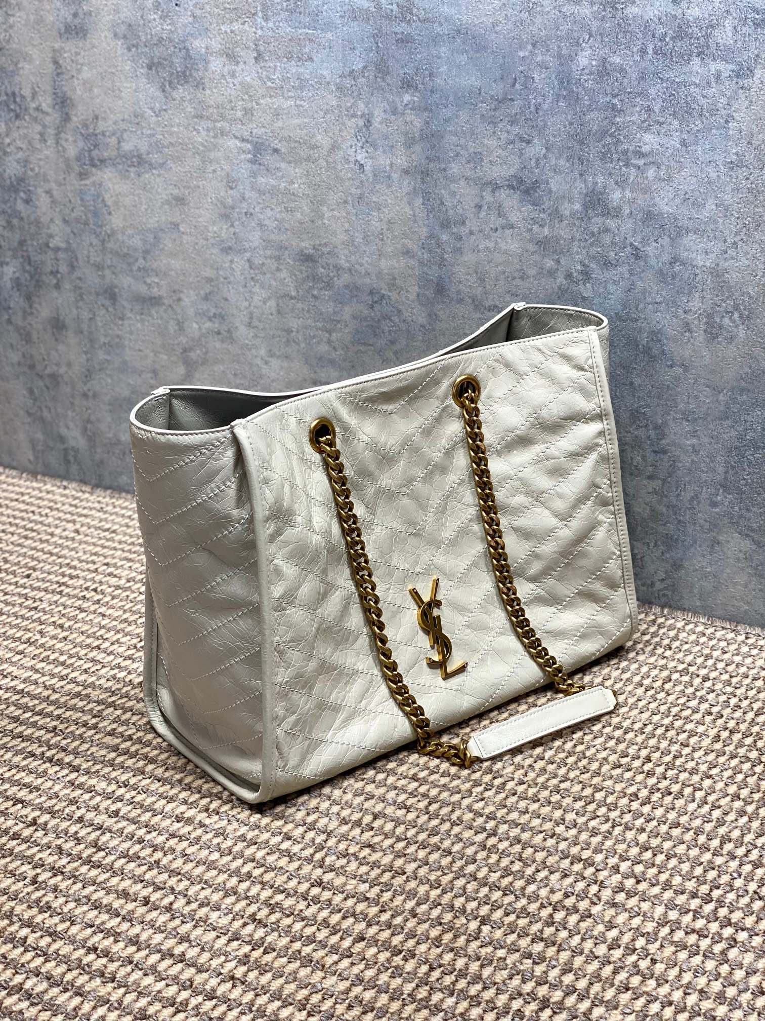 Ysl Tote Bag Cow Leather Black 14cm-l-s