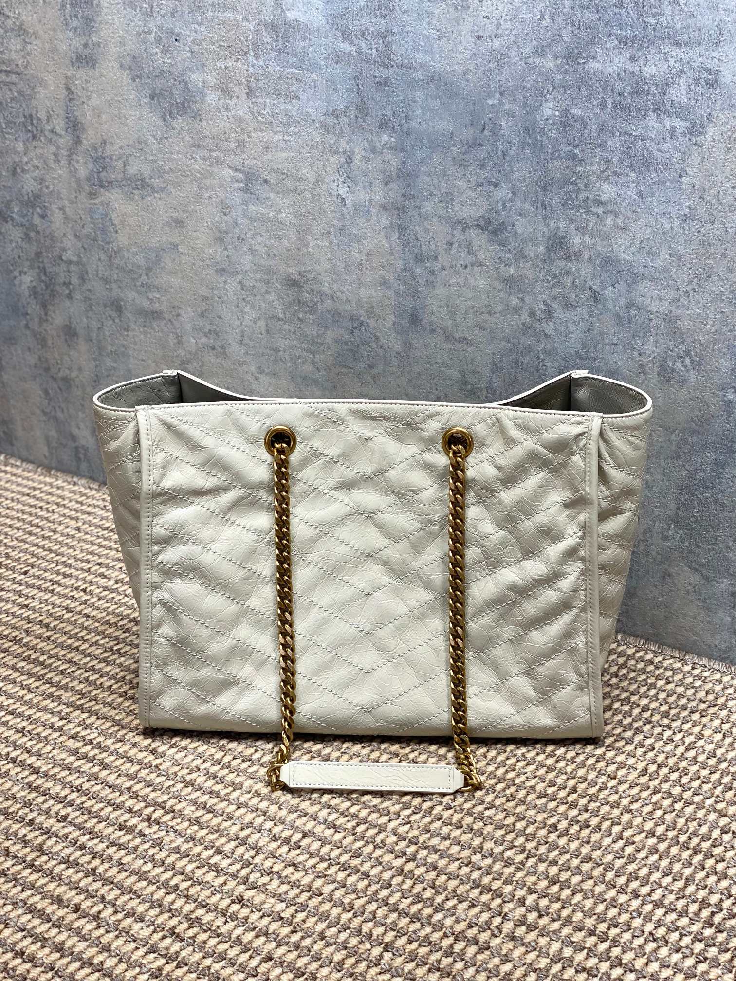 Ysl Tote Bag Cow Leather Black 14cm-l-s