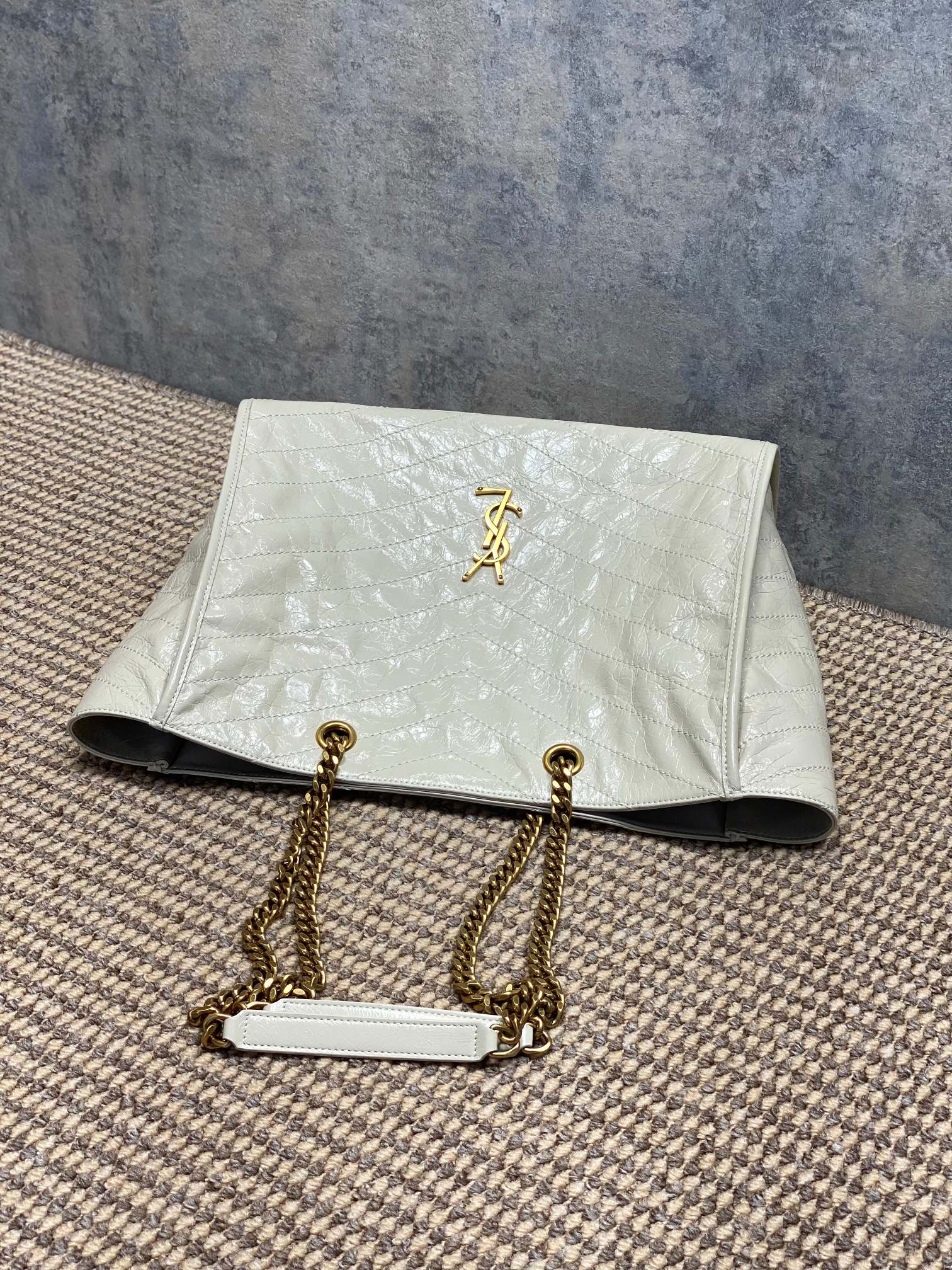 Ysl Tote Bag Cow Leather Black 14cm-l-s