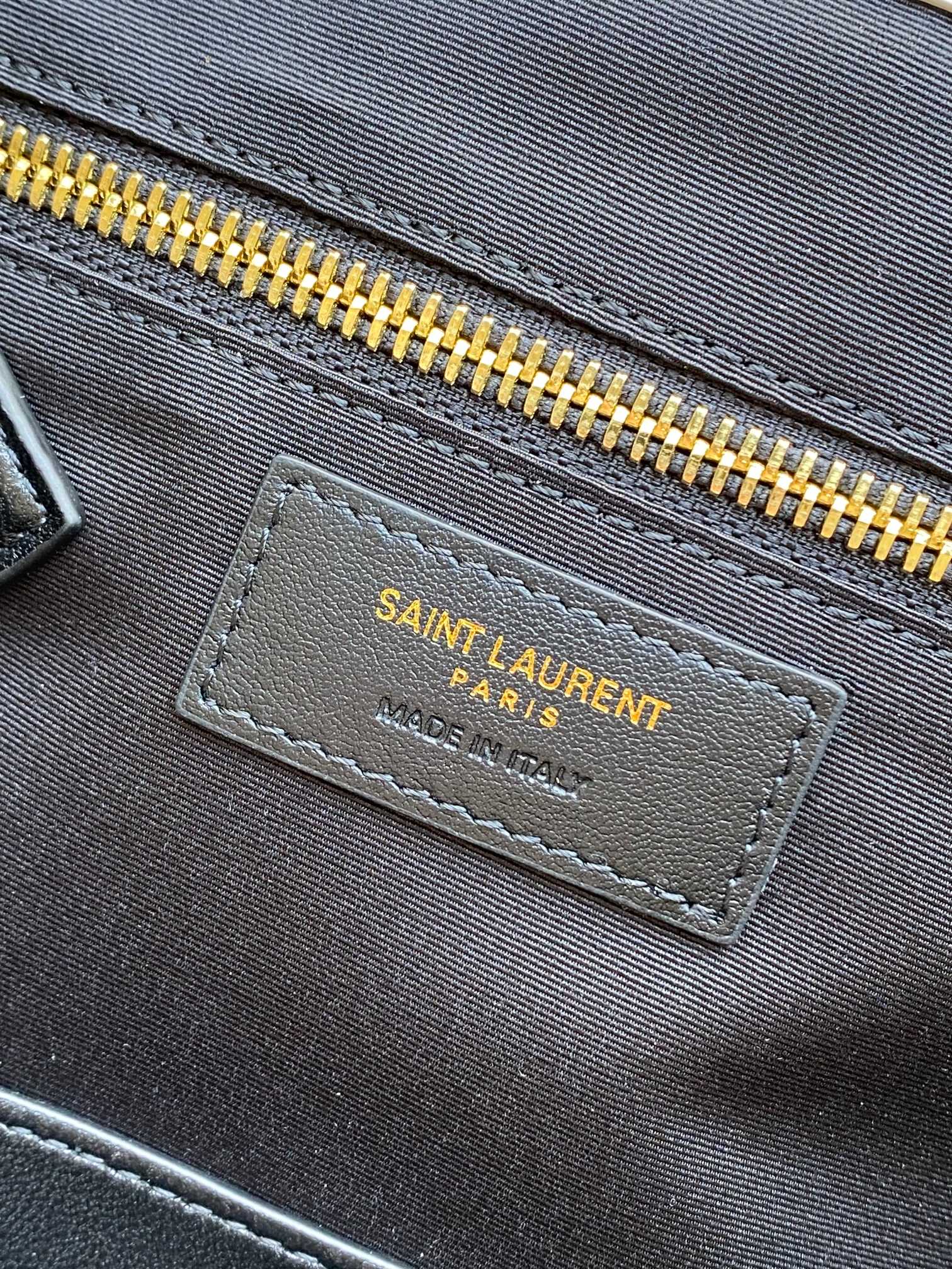 Ysl Tote Bag Cow Leather Black 14cm-l-s