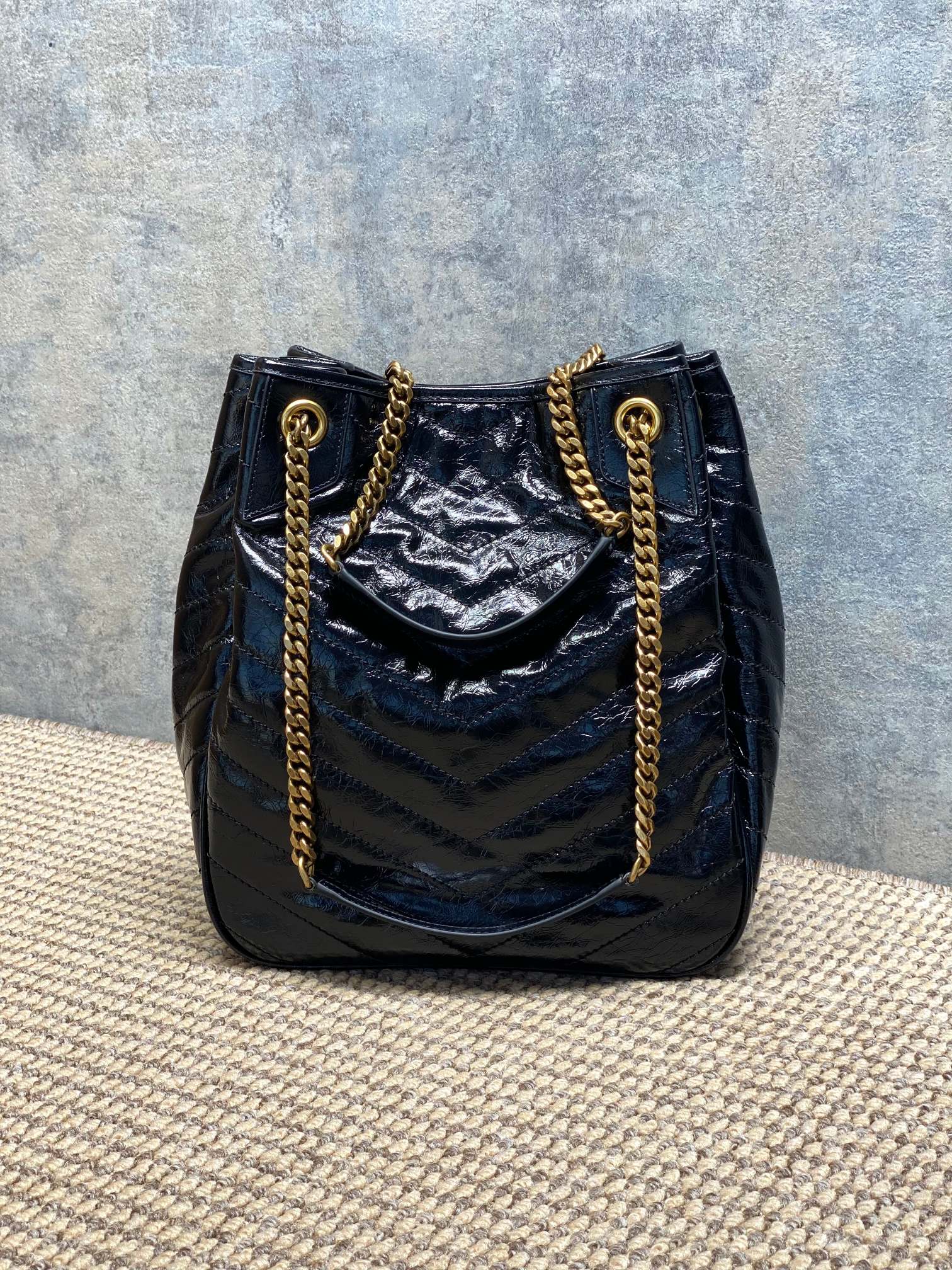 Ysl Tote Bag Cow Leather 12cm-l-s