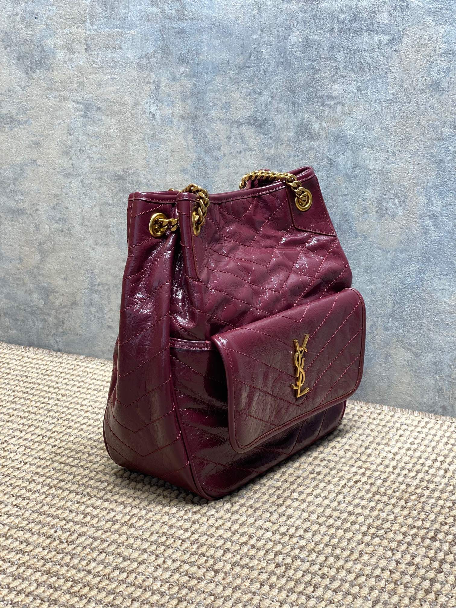 Ysl Tote Bag Cow Leather 12cm-l-s