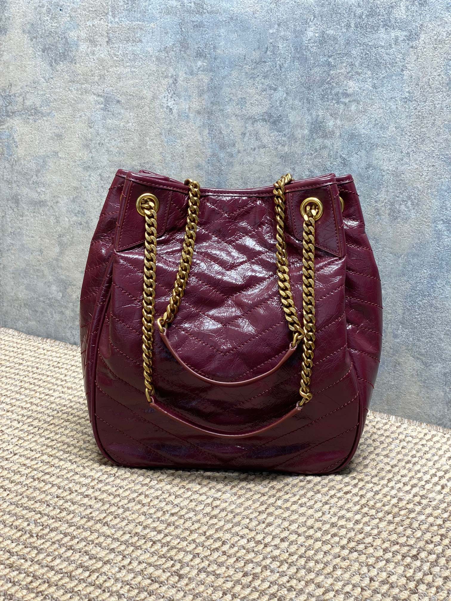 Ysl Tote Bag Cow Leather 12cm-l-s