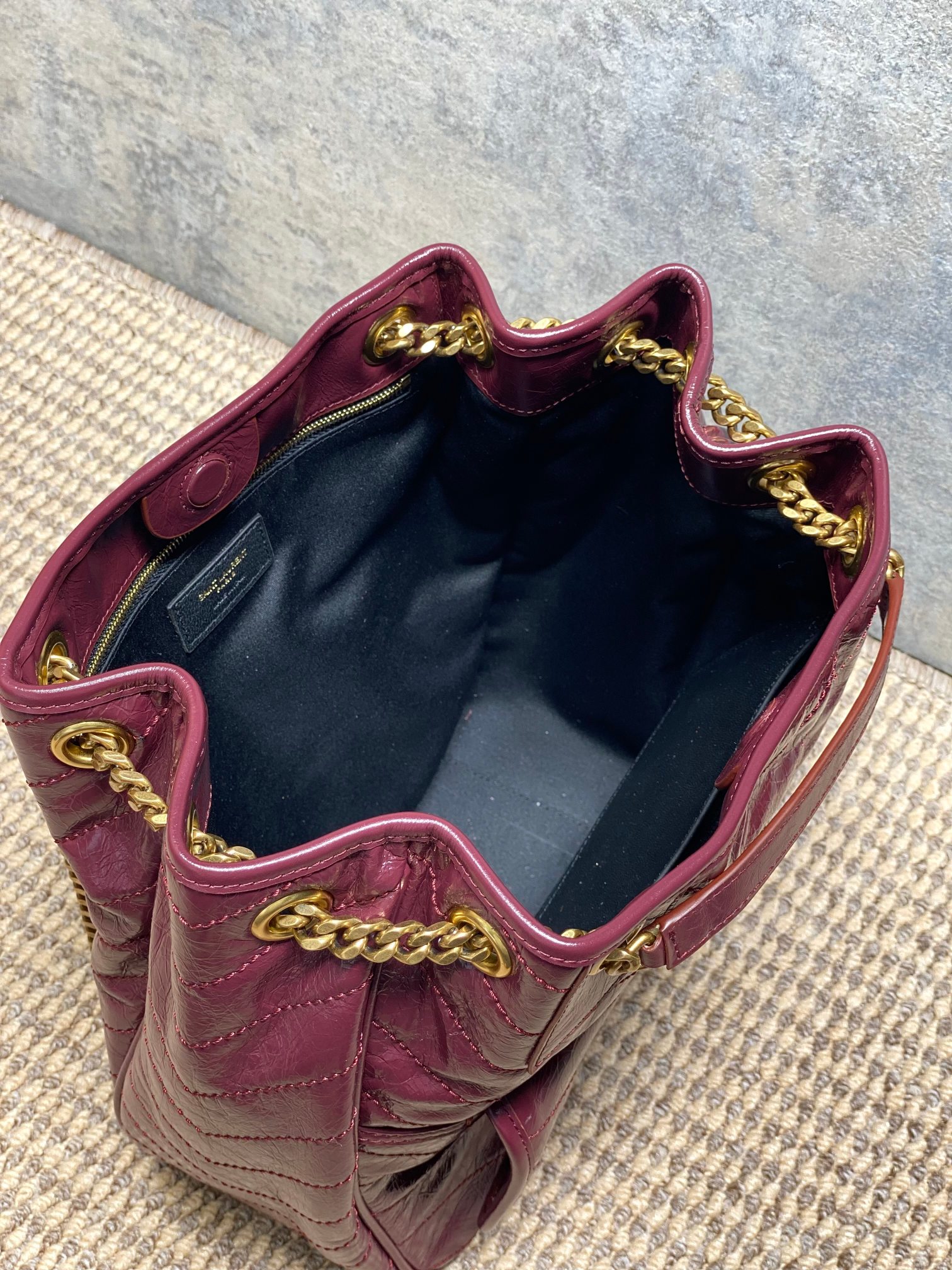 Ysl Tote Bag Cow Leather 12cm-l-s