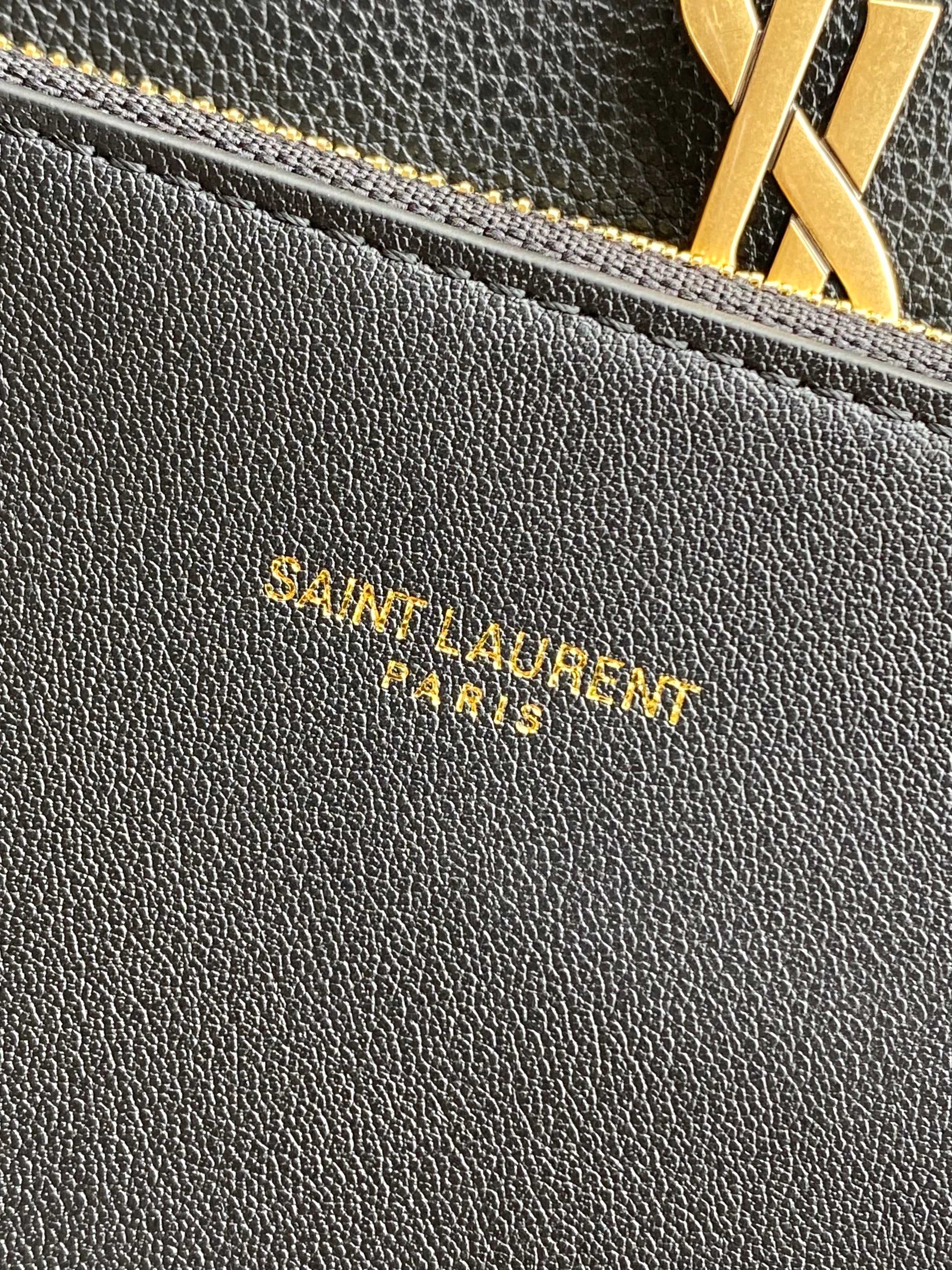 Ysl Basic Bag Cow Leather Black M-l-s