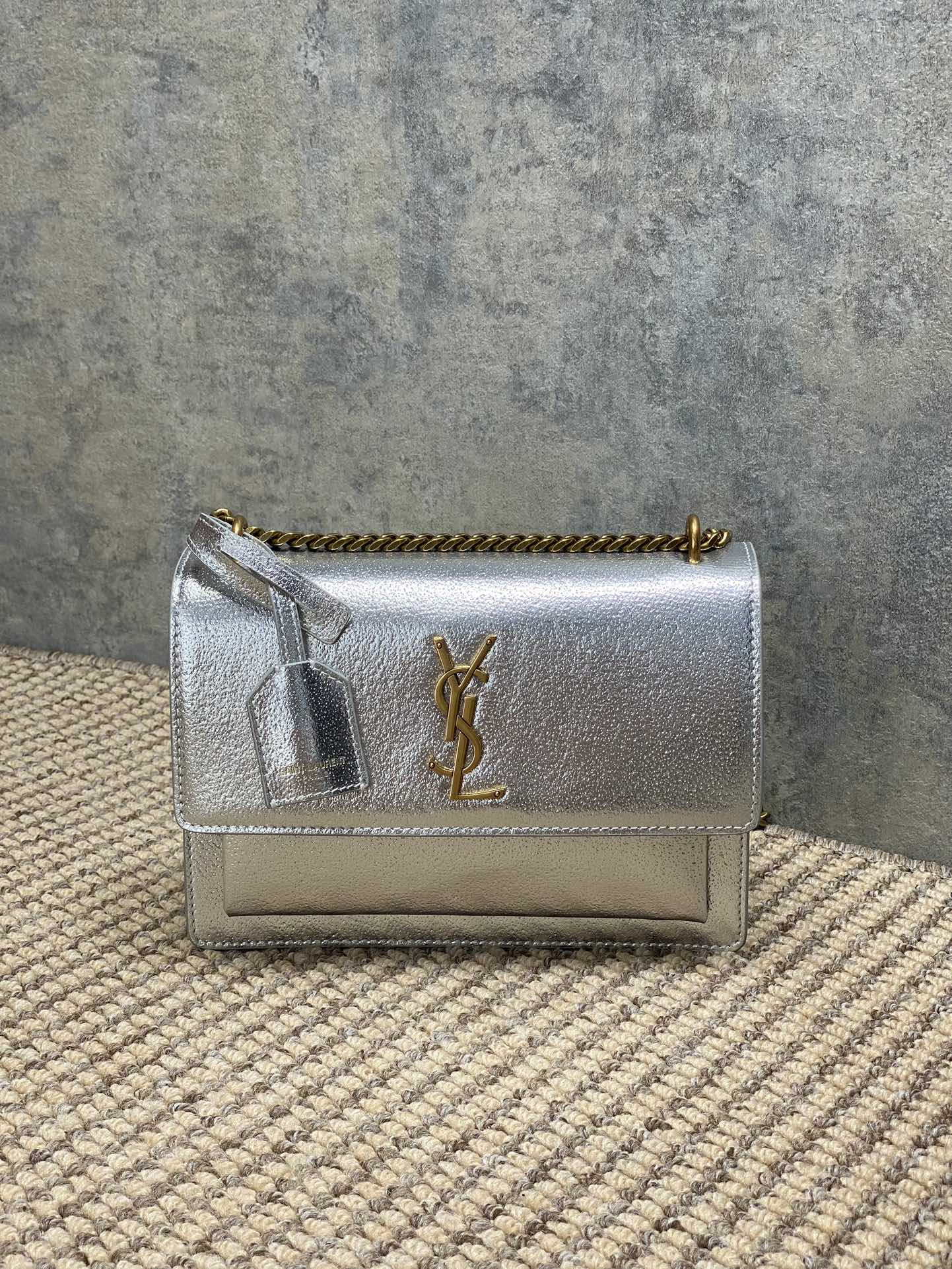 Ysl Basic Bag Cow Leather M-l-s