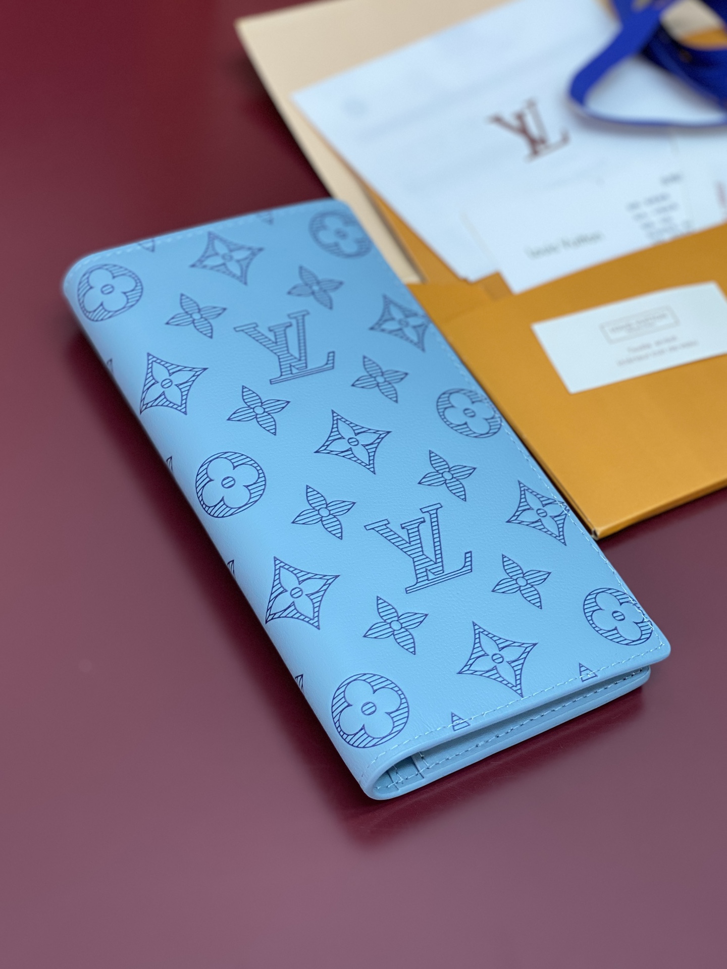 Louis Vuitton Basic Bag Cow Leather Blue 10cm-m-l-s