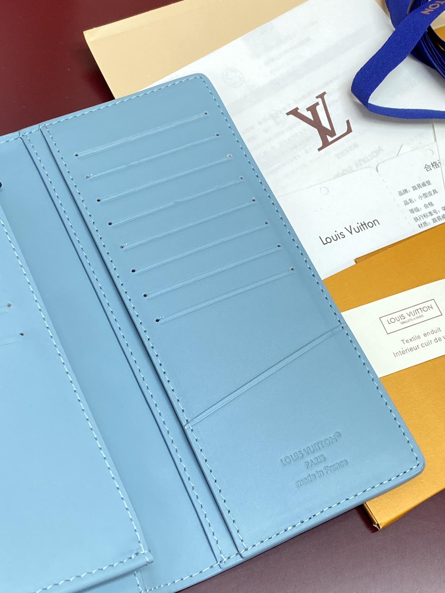 Louis Vuitton Basic Bag Cow Leather Blue 10cm-m-l-s